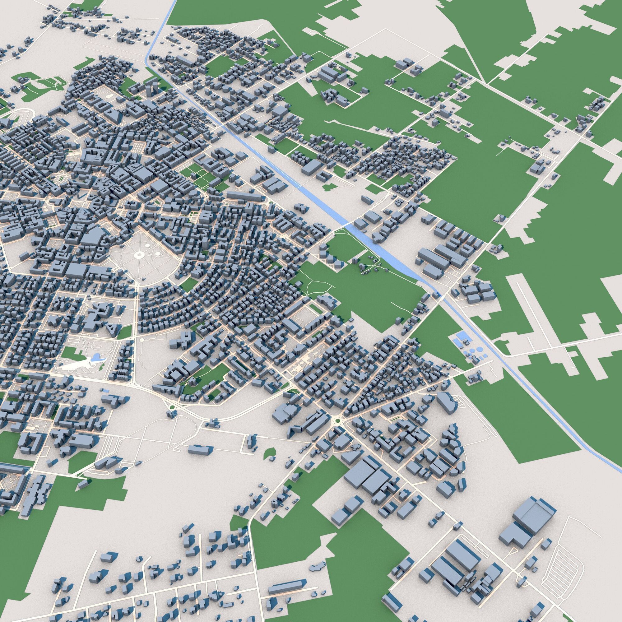 Latina City Italy 3D model_4