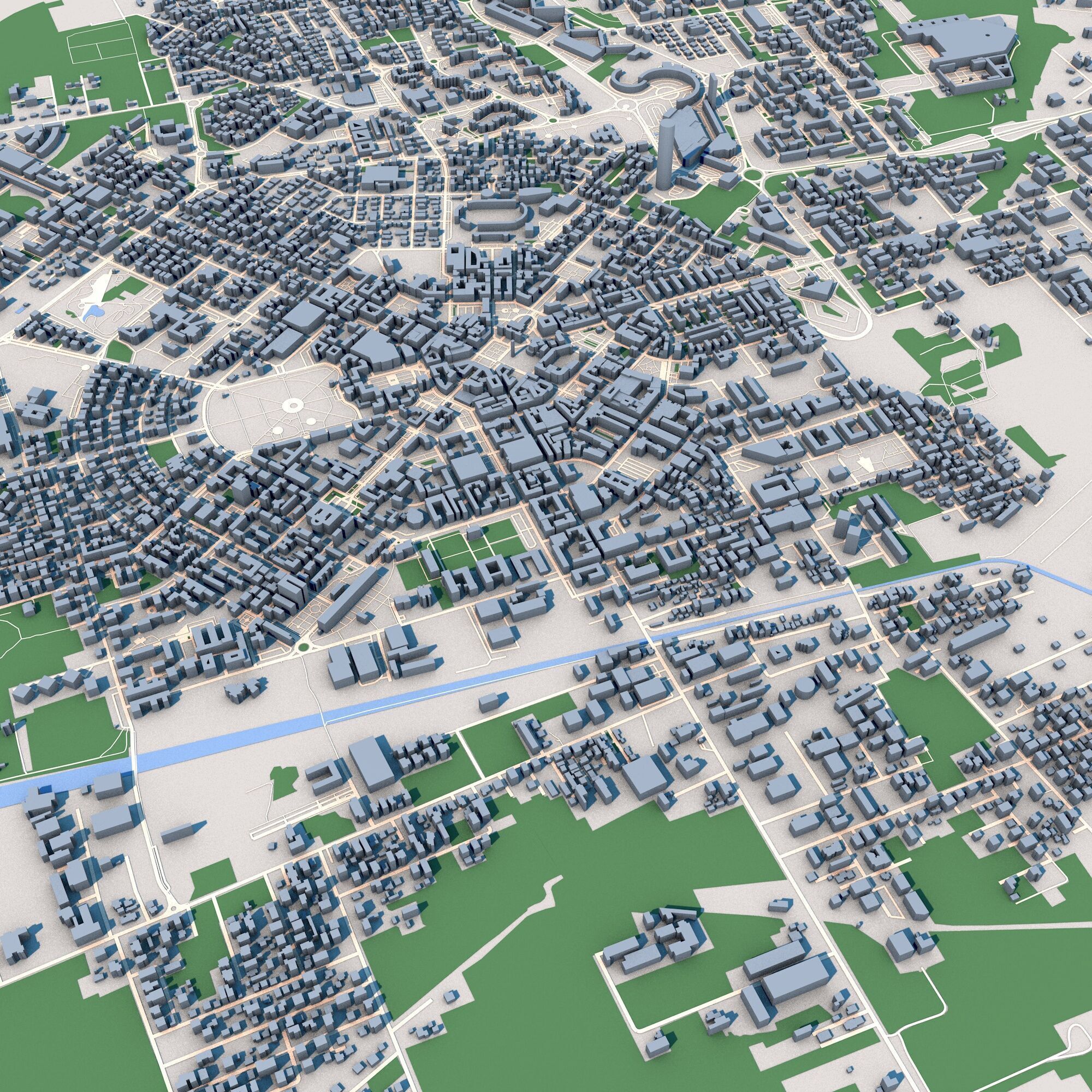 Latina City Italy 3D model_6