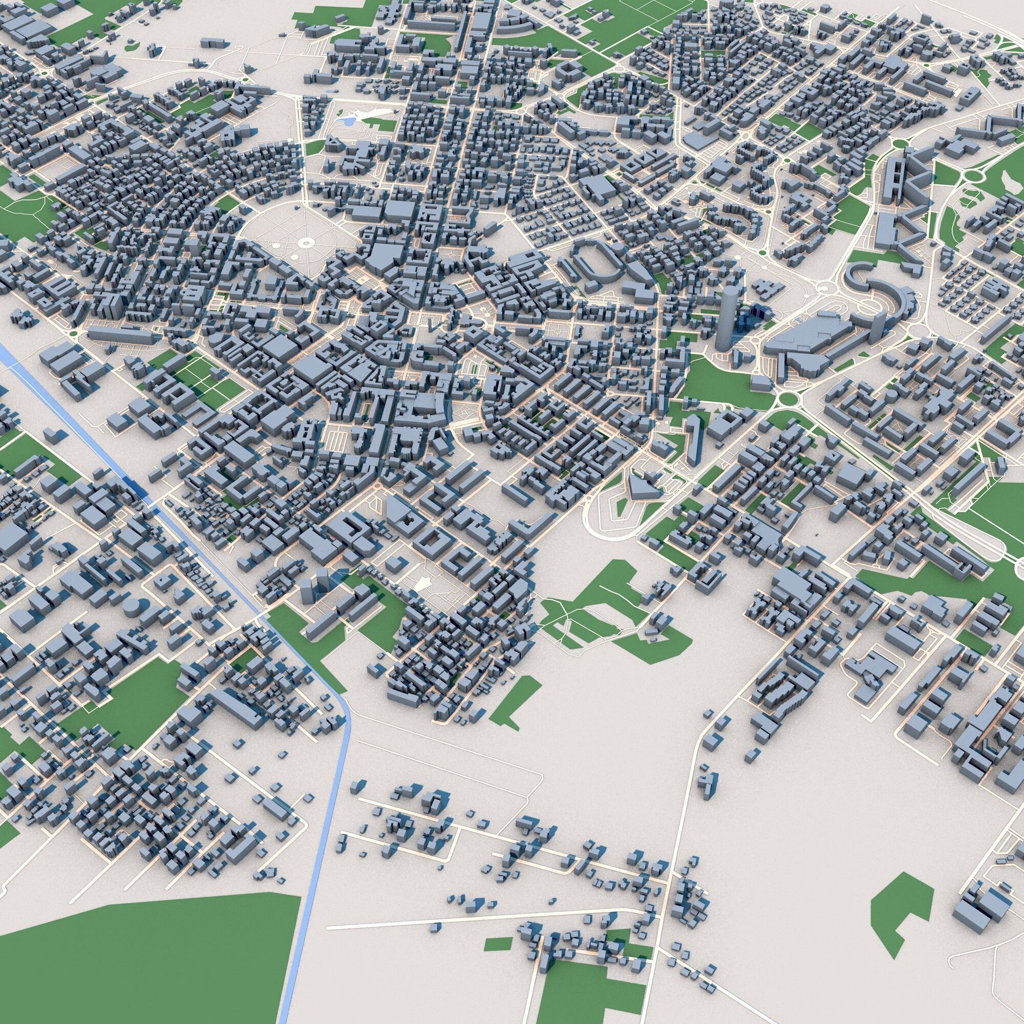 Latina City Italy 3D model_7