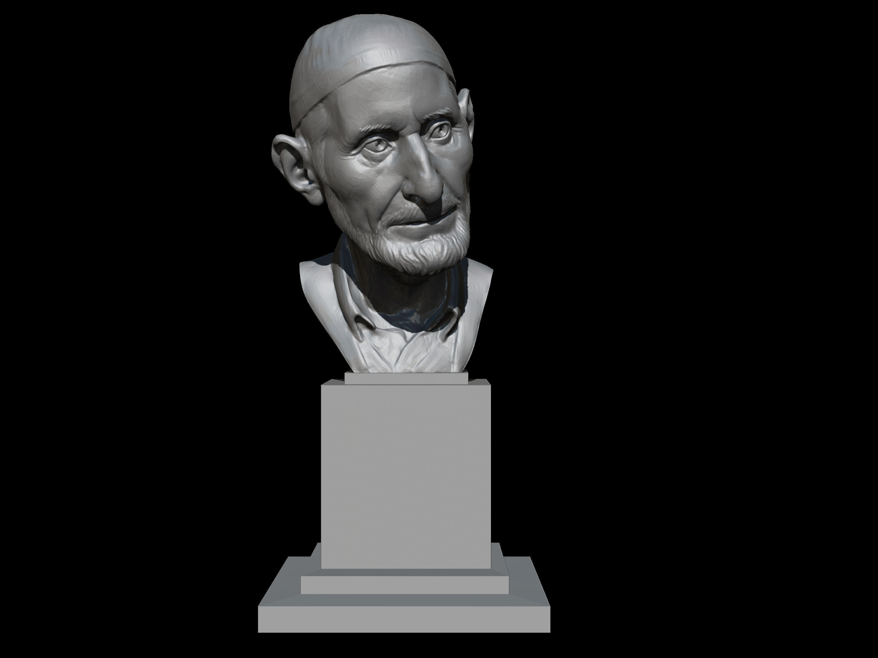 The Old Man Bust 3D print model_2