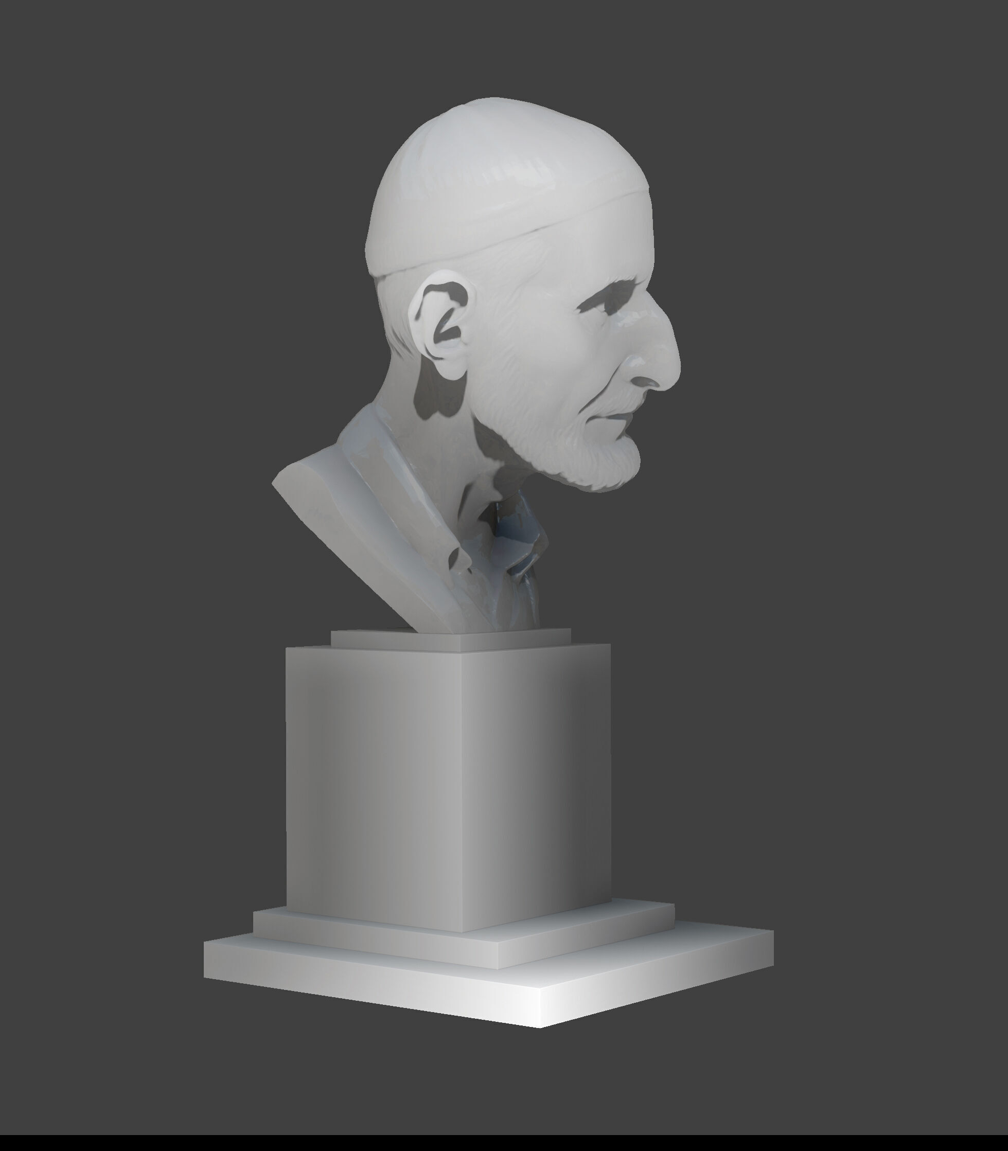The Old Man Bust 3D print model_5