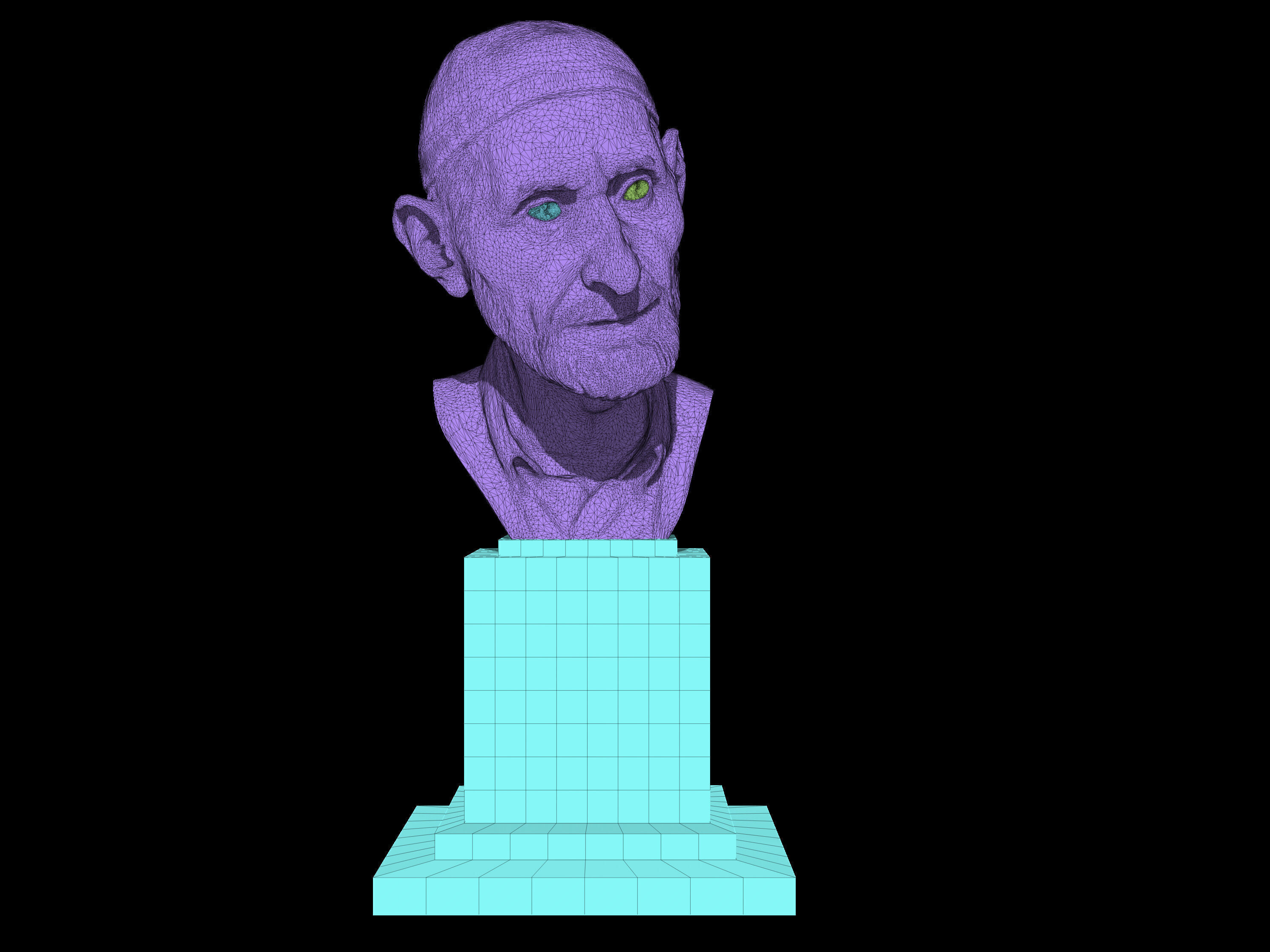 The Old Man Bust 3D print model_9