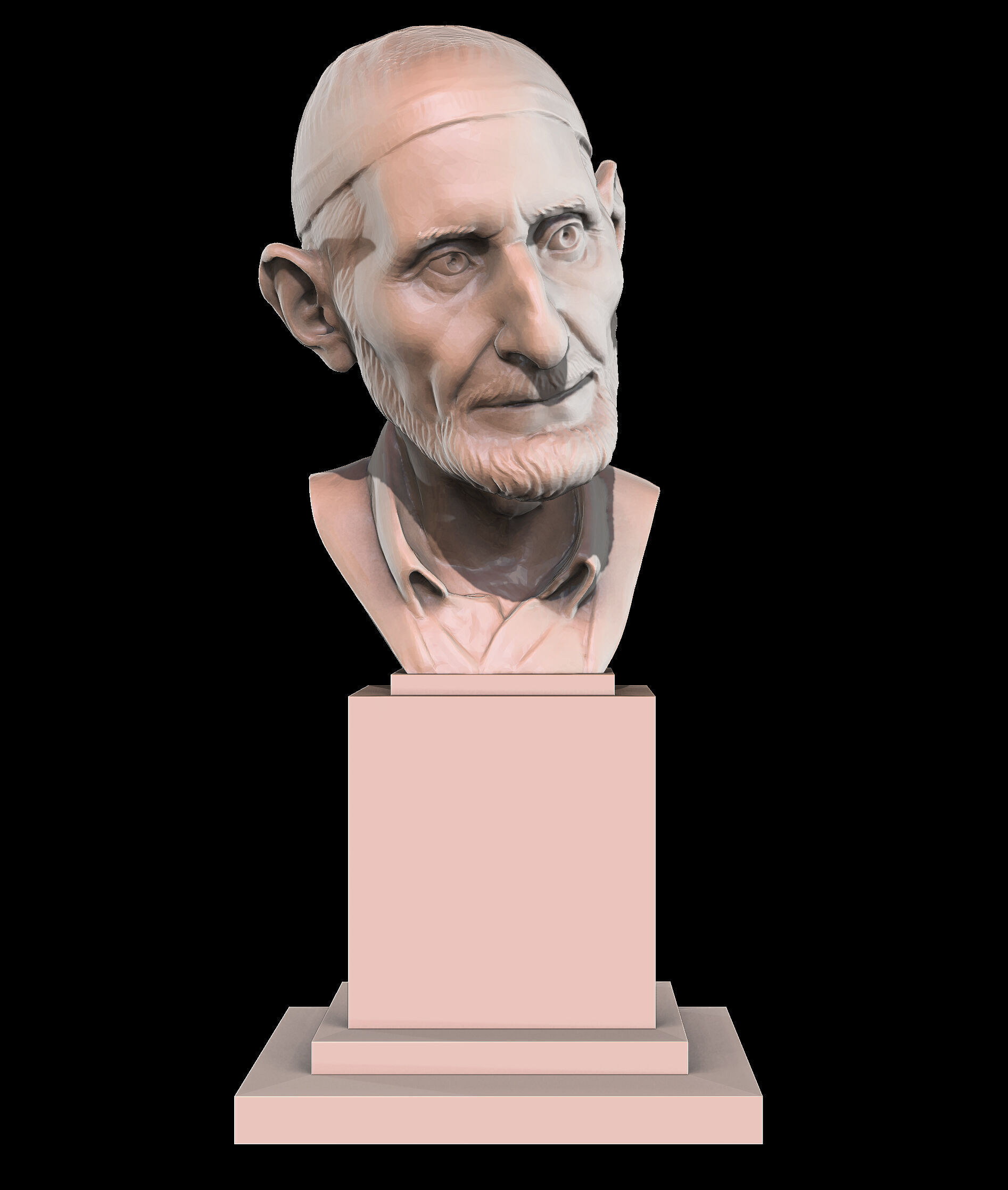 The Old Man Bust 3D print model_1