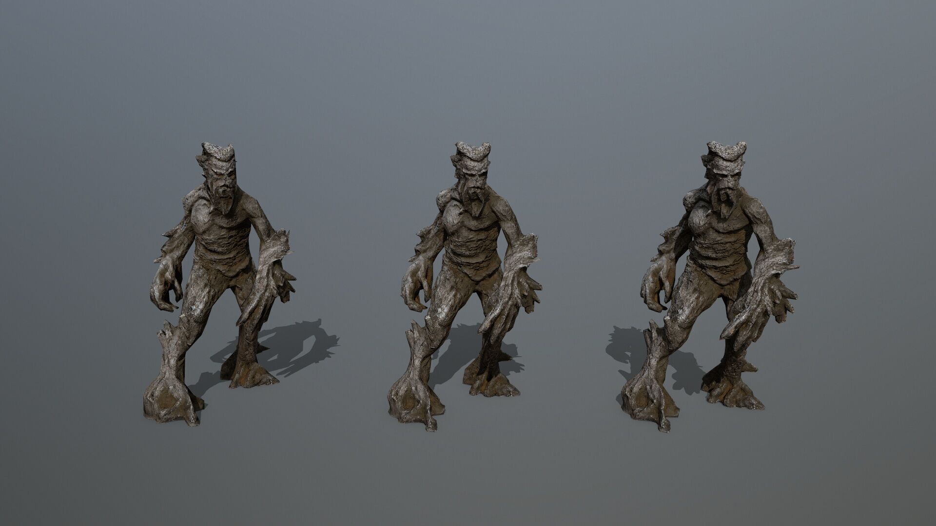 Golem Low-poly 3D model_10