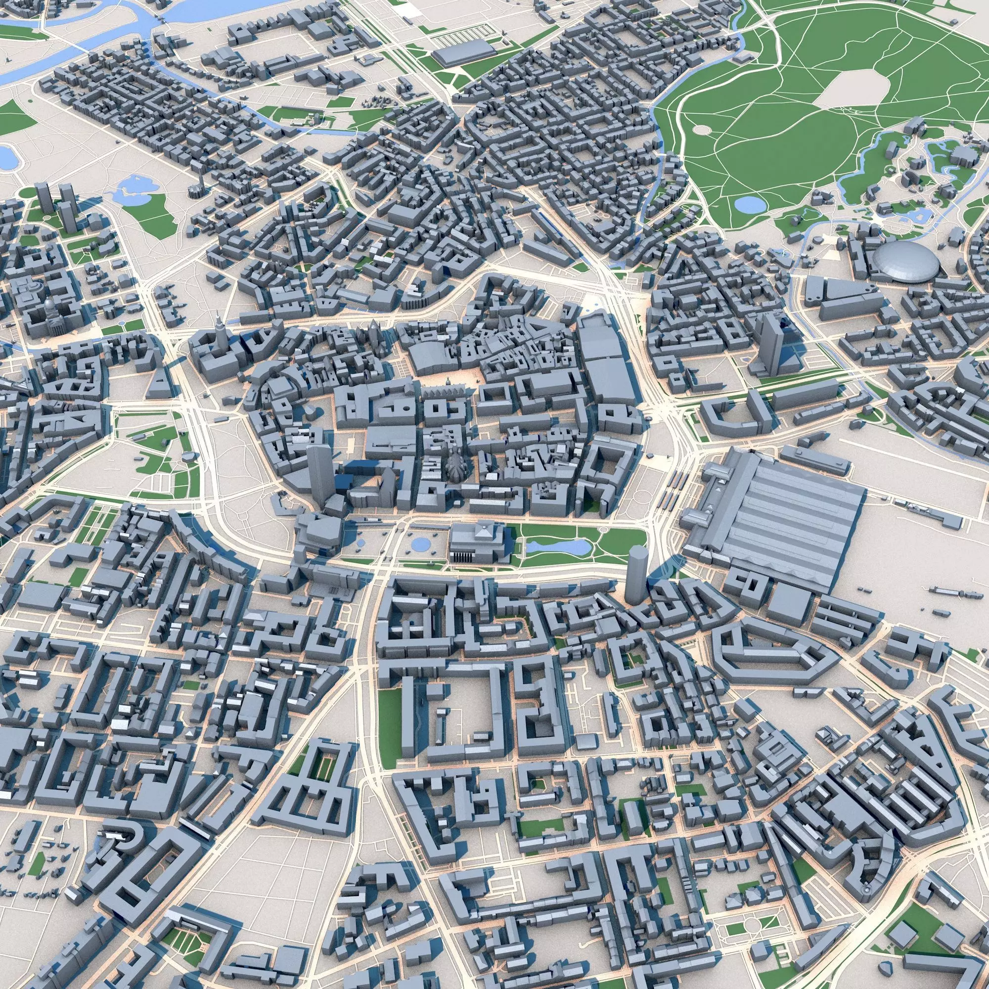 Leipzig City Germany  3D model_0