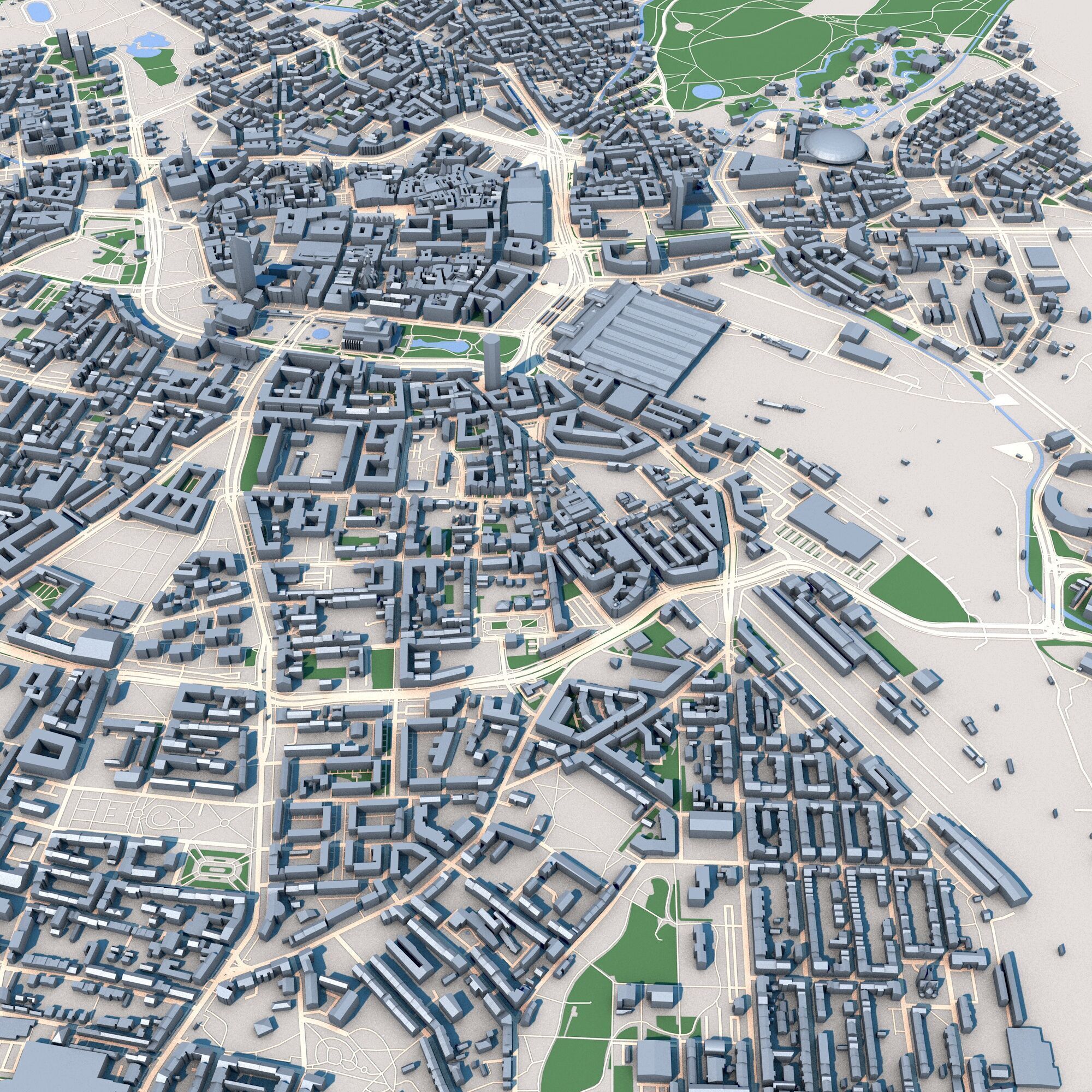 Leipzig City Germany  3D model_5
