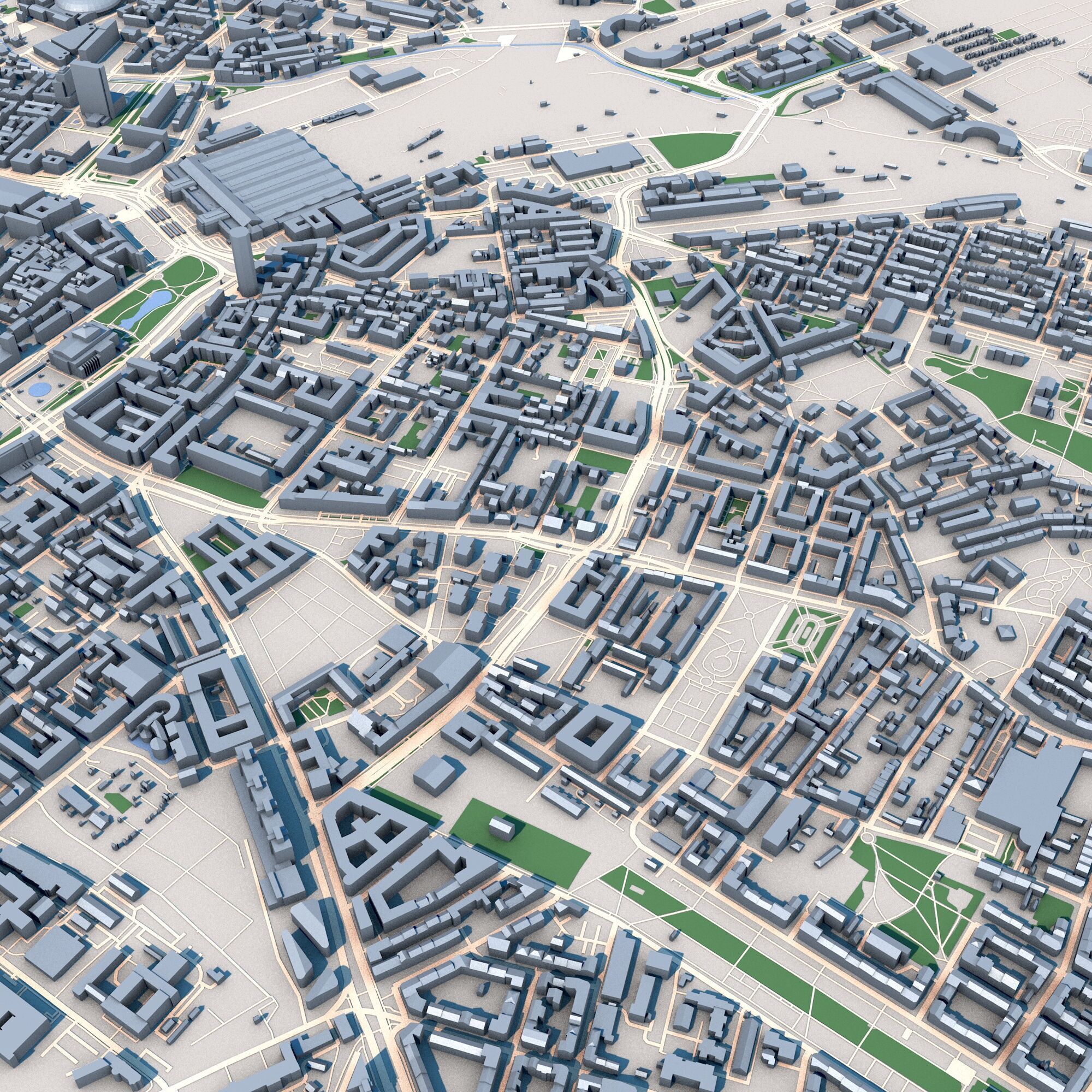 Leipzig City Germany  3D model_4
