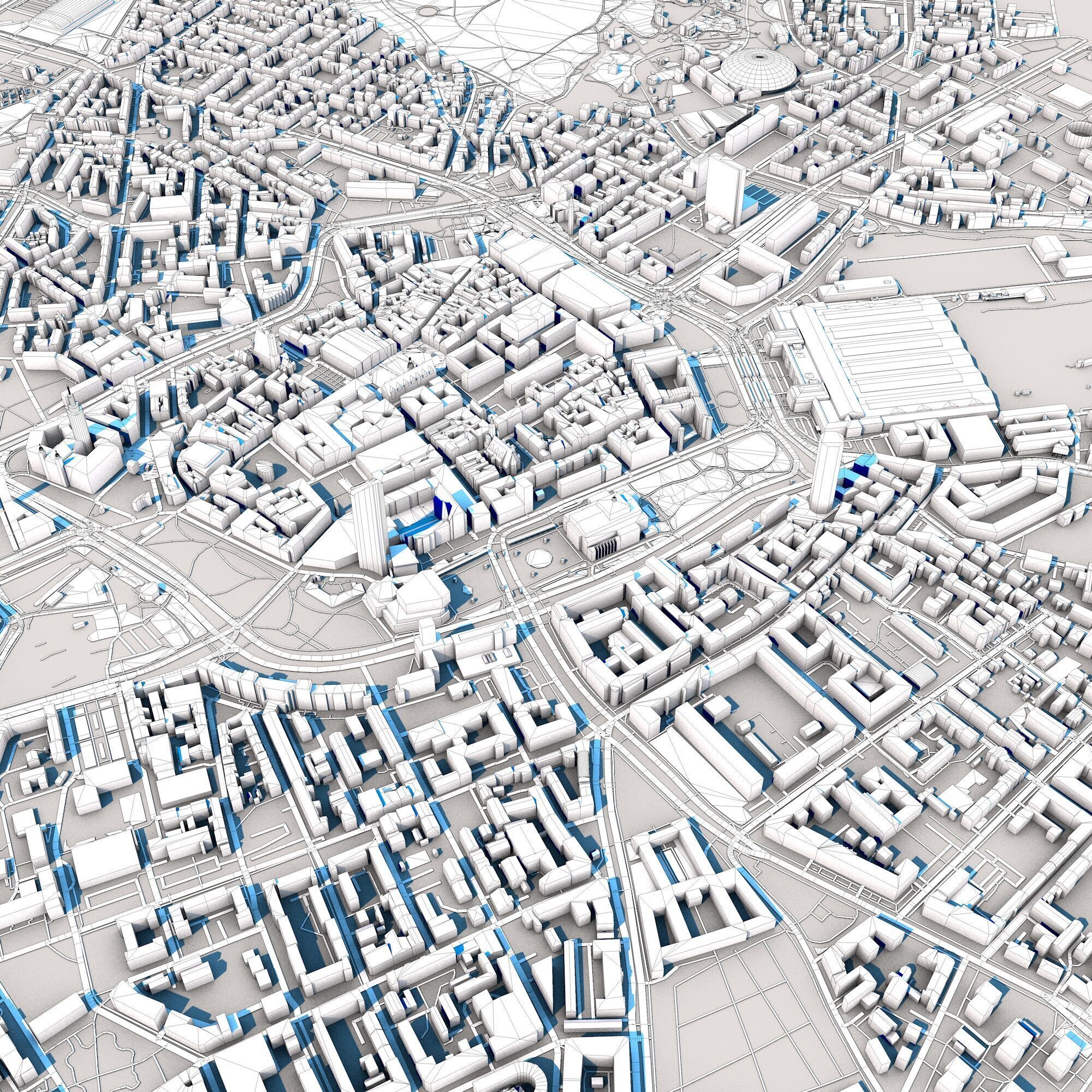 Leipzig City Germany  3D model_8