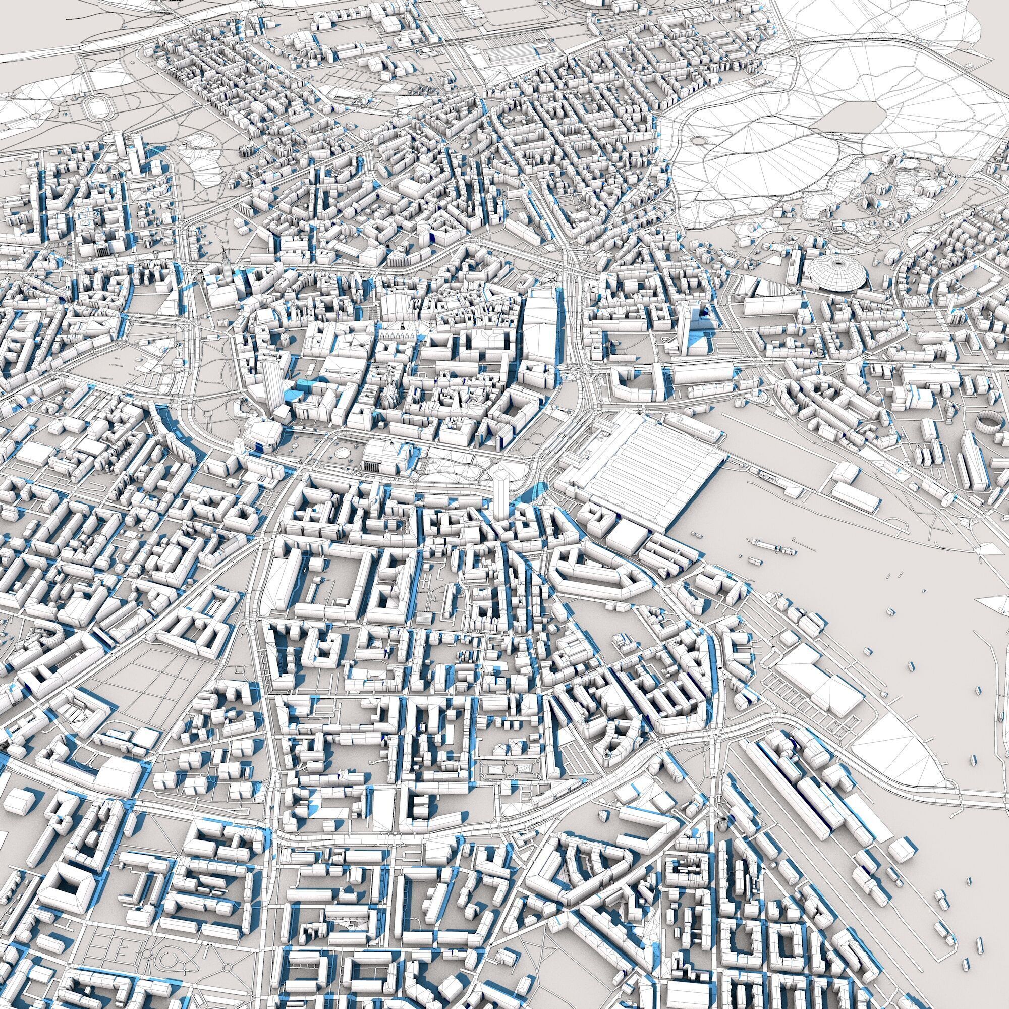 Leipzig City Germany  3D model_9