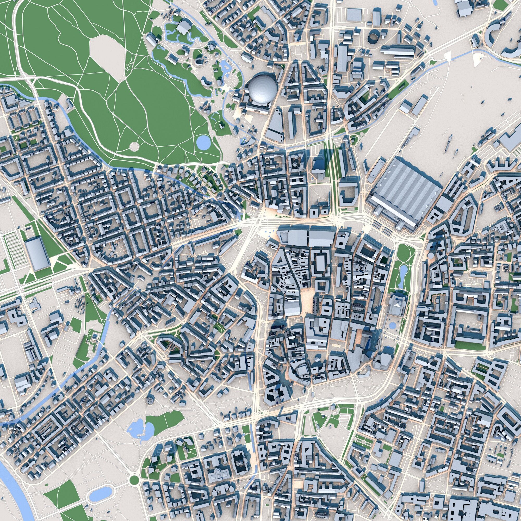 Leipzig City Germany  3D model_2