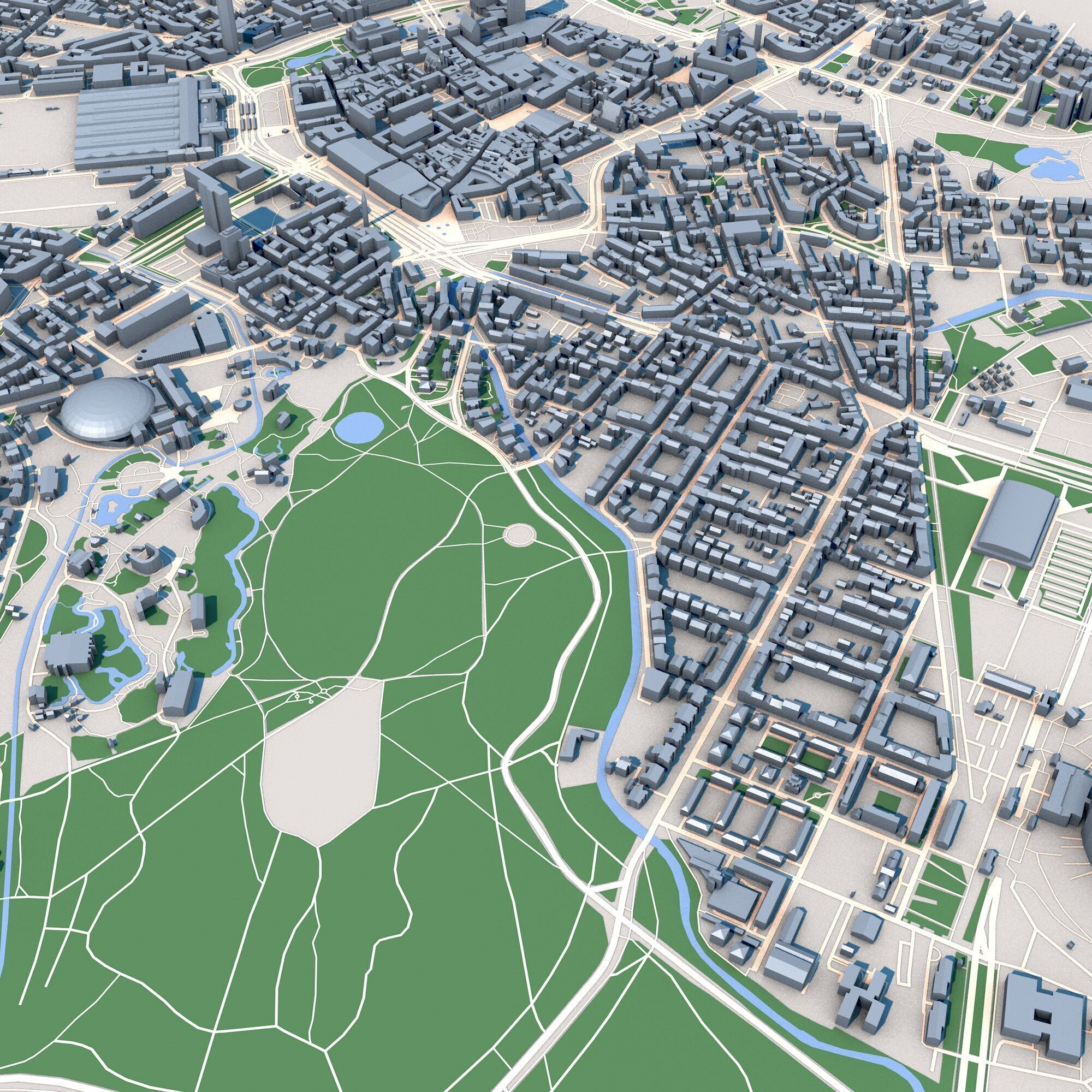 Leipzig City Germany  3D model_7