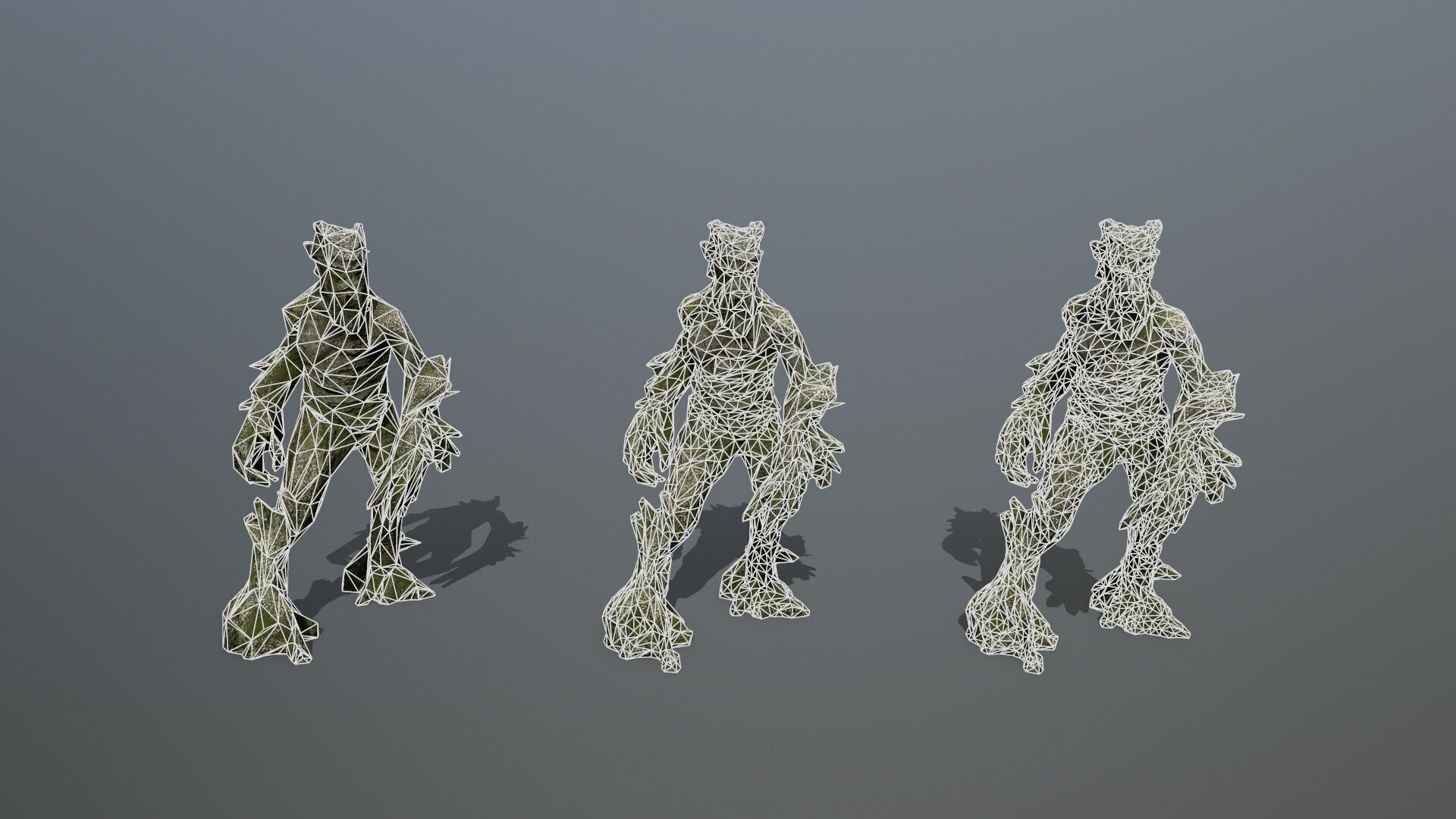 Golem Low-poly 3D model_10
