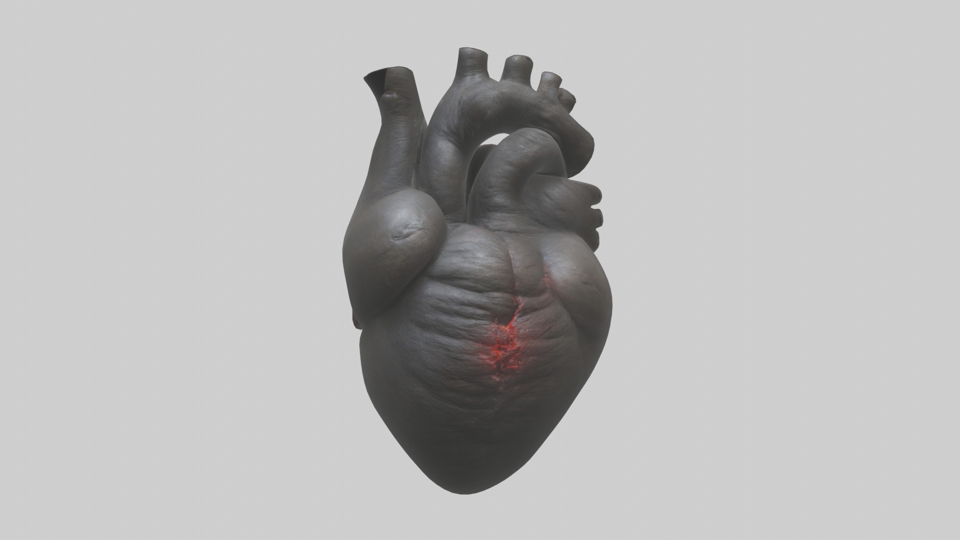 Gorilla Heart Low-poly 3D model_9