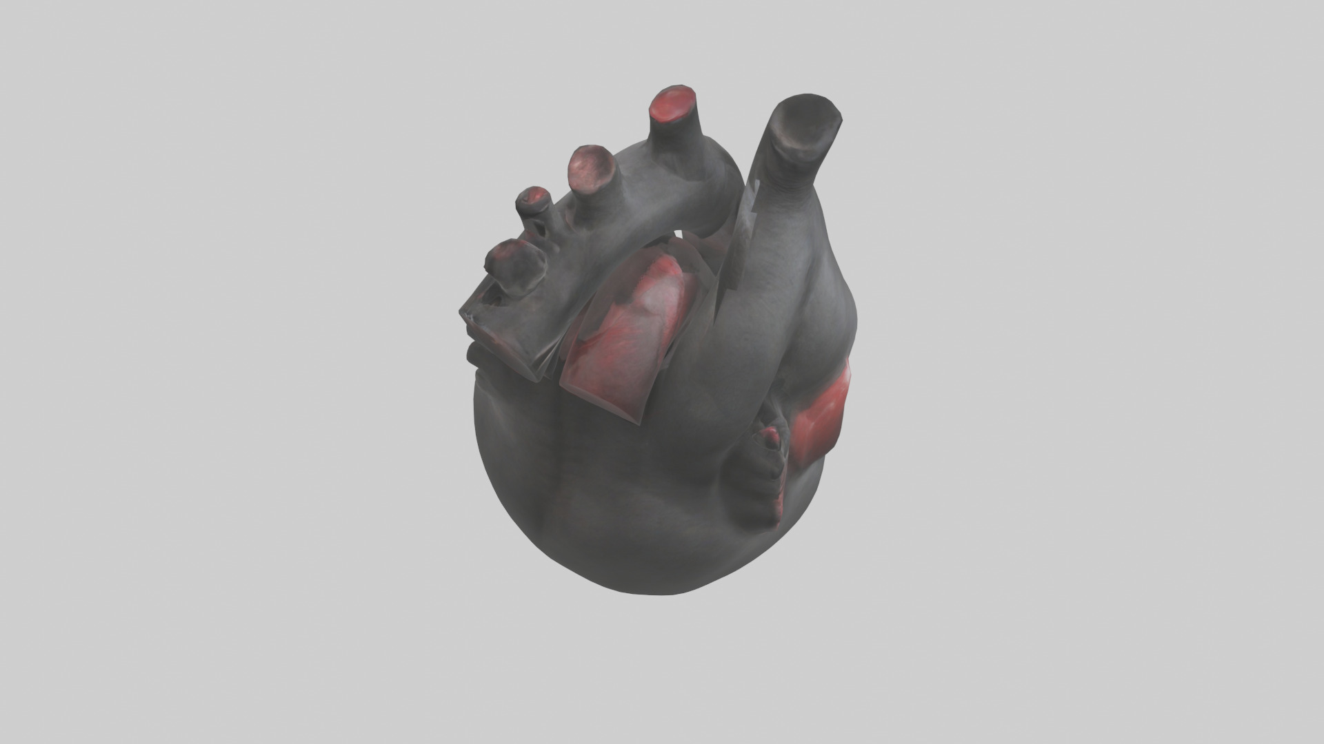 Gorilla Heart Low-poly 3D model_15