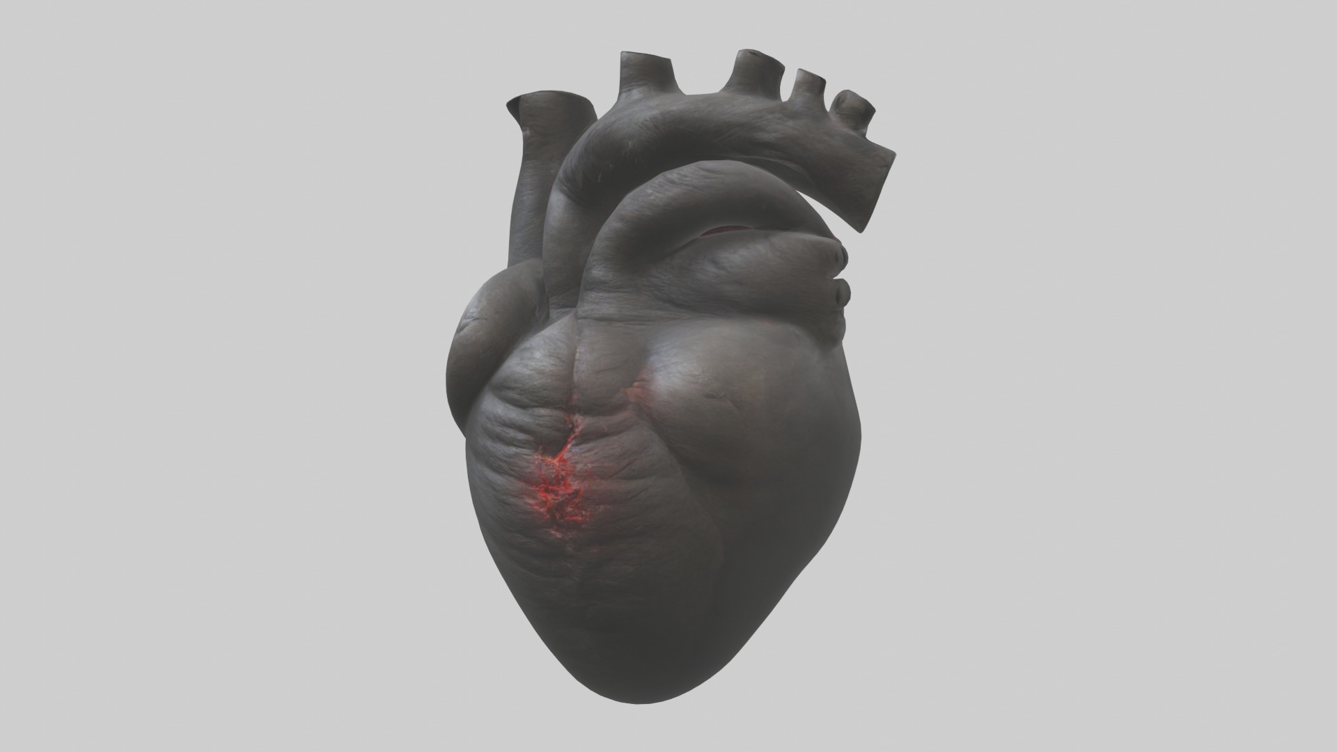 Gorilla Heart Low-poly 3D model_8