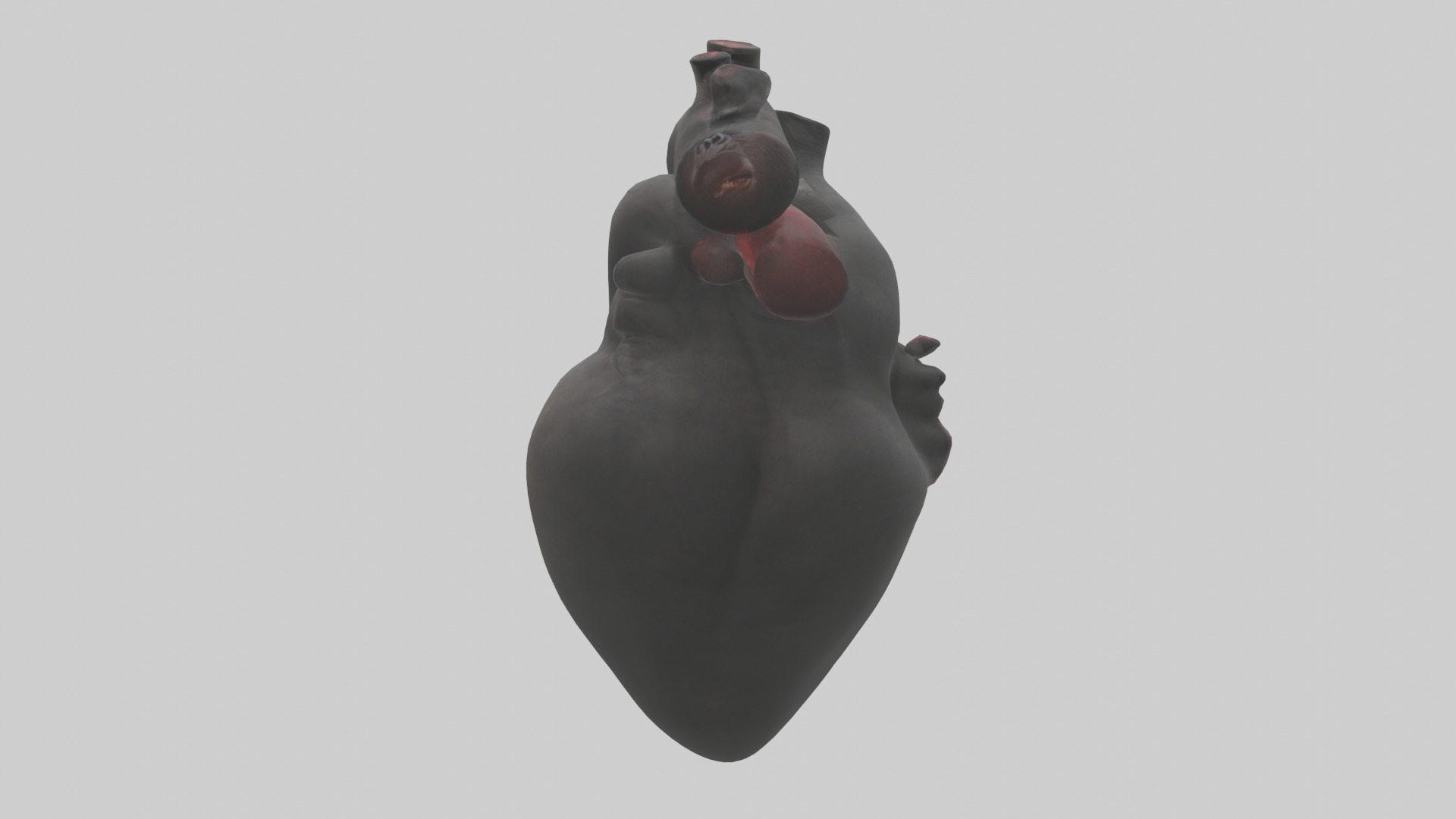 Gorilla Heart Low-poly 3D model_1