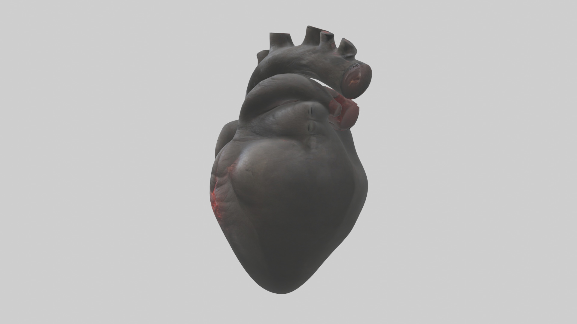 Gorilla Heart Low-poly 3D model_12