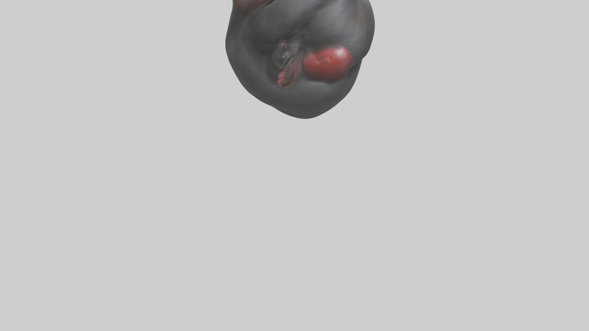 Gorilla Heart Low-poly 3D model_4