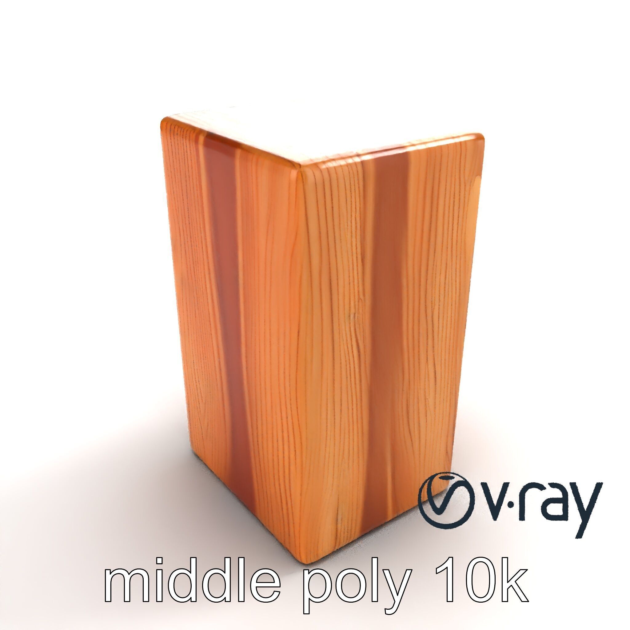 Modern Ash Wood Block model pack Low-poly 3D model_7