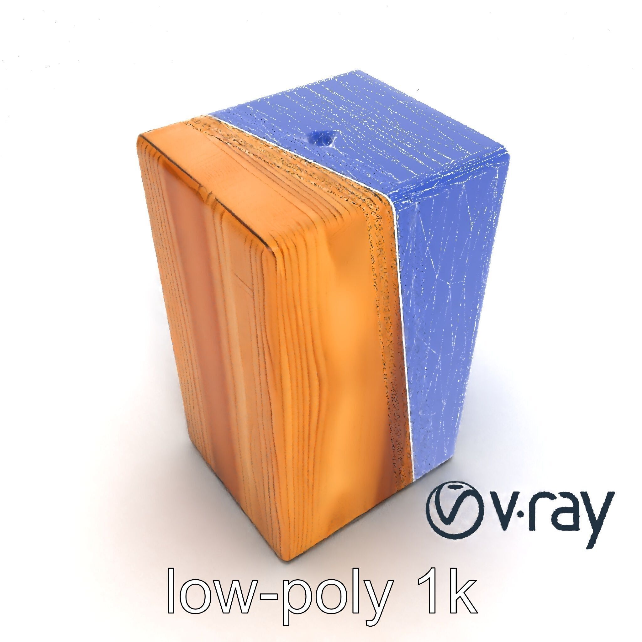 Modern Ash Wood Block model pack Low-poly 3D model_23