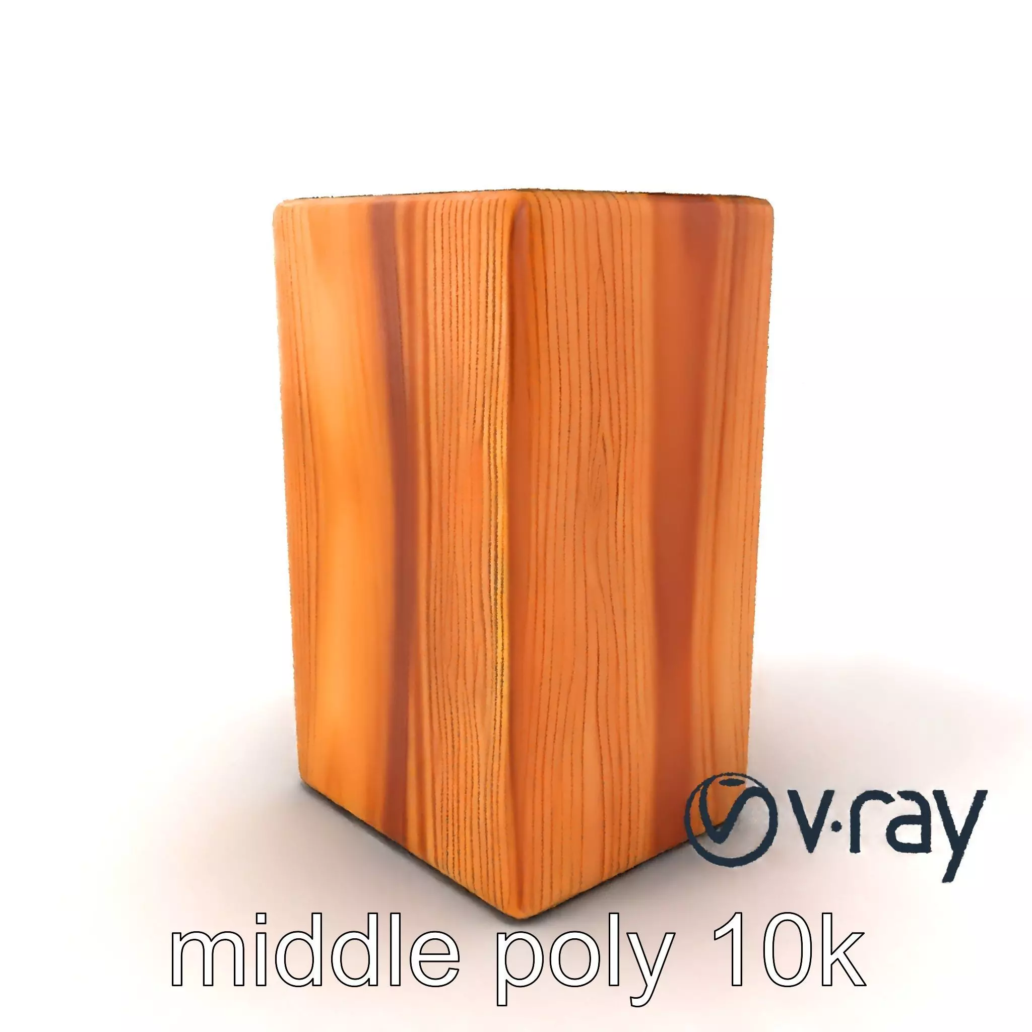 Modern Ash Wood Block model pack Low-poly 3D model_0