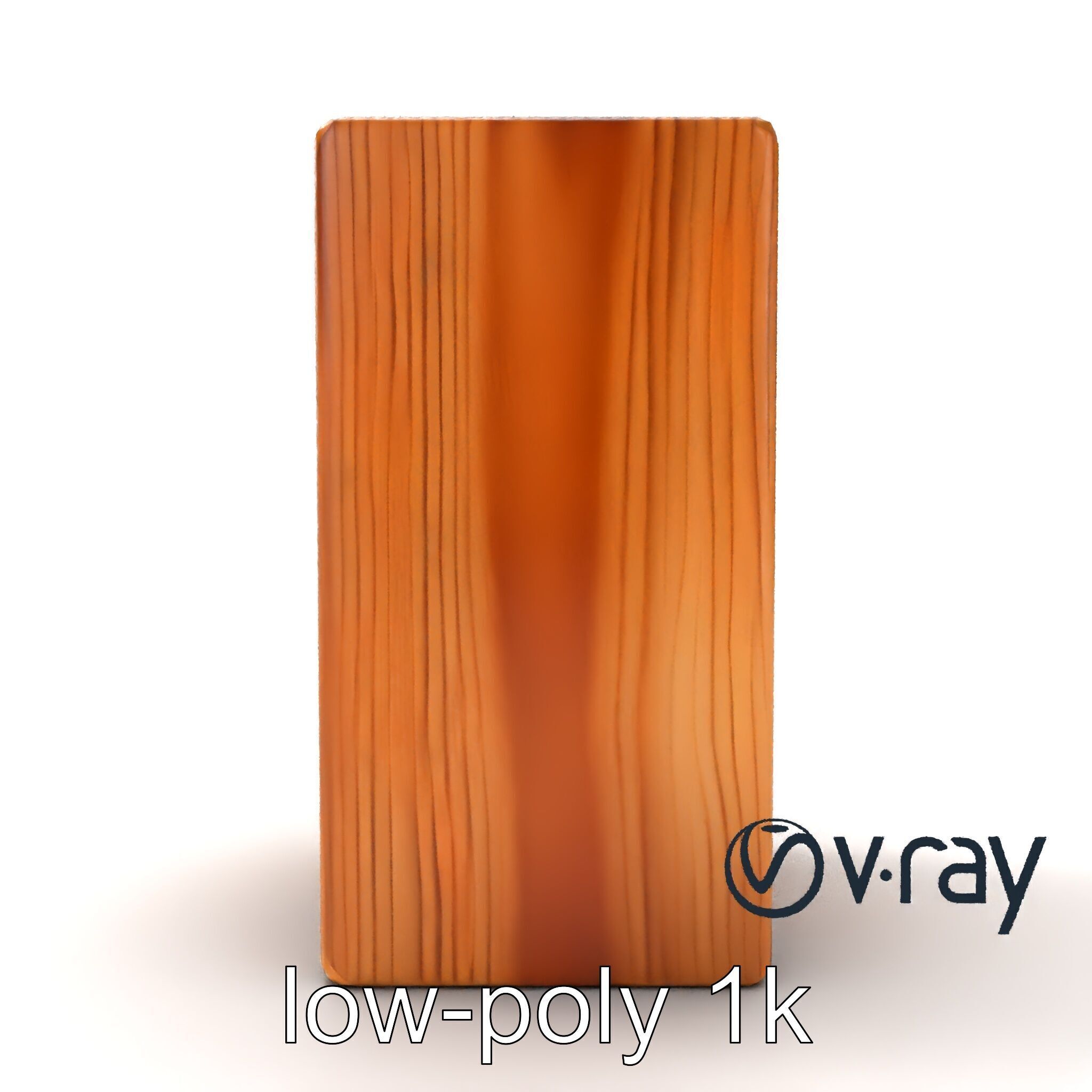 Modern Ash Wood Block model pack Low-poly 3D model_13