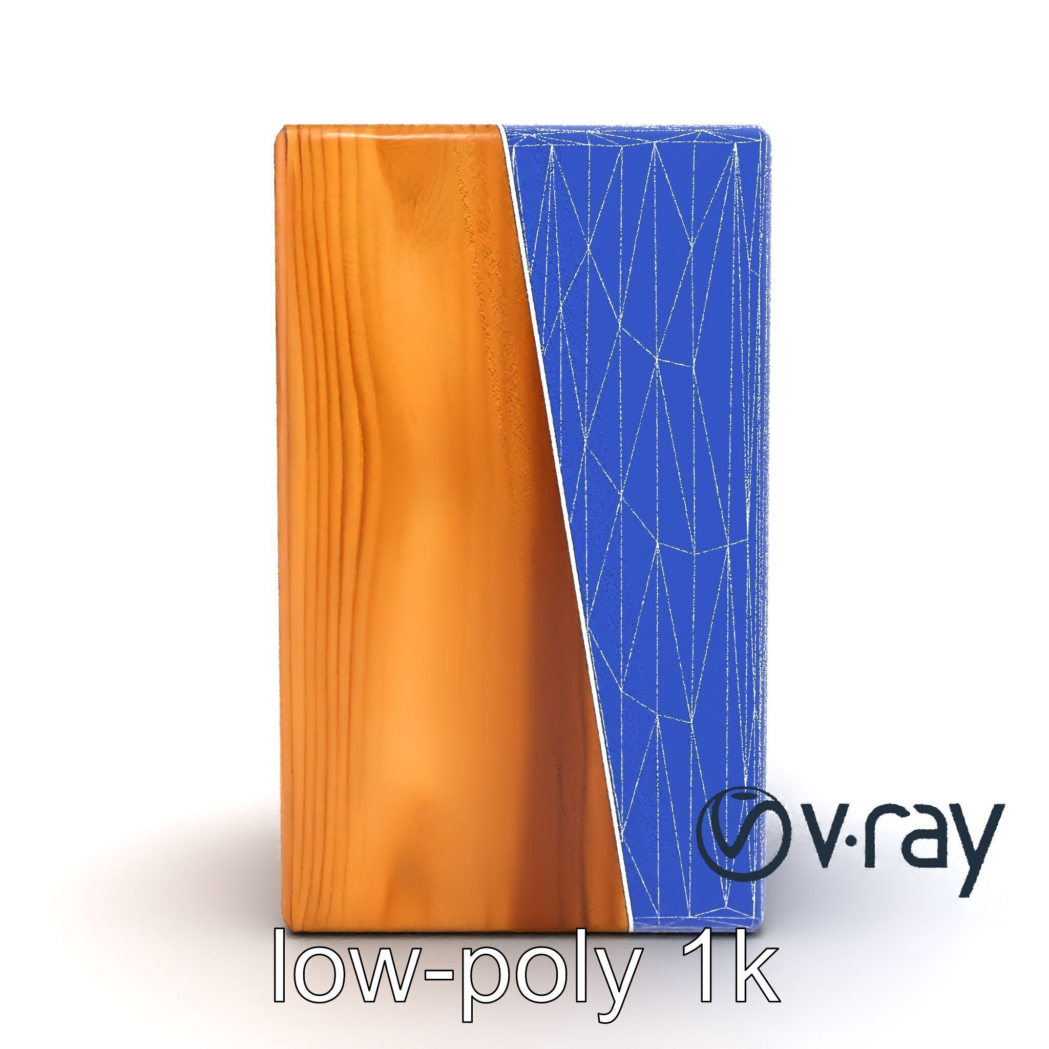 Modern Ash Wood Block model pack Low-poly 3D model_25