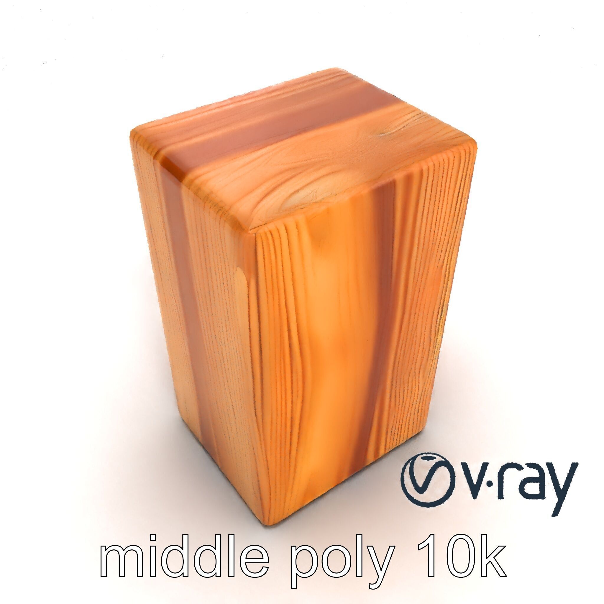 Modern Ash Wood Block model pack Low-poly 3D model_21