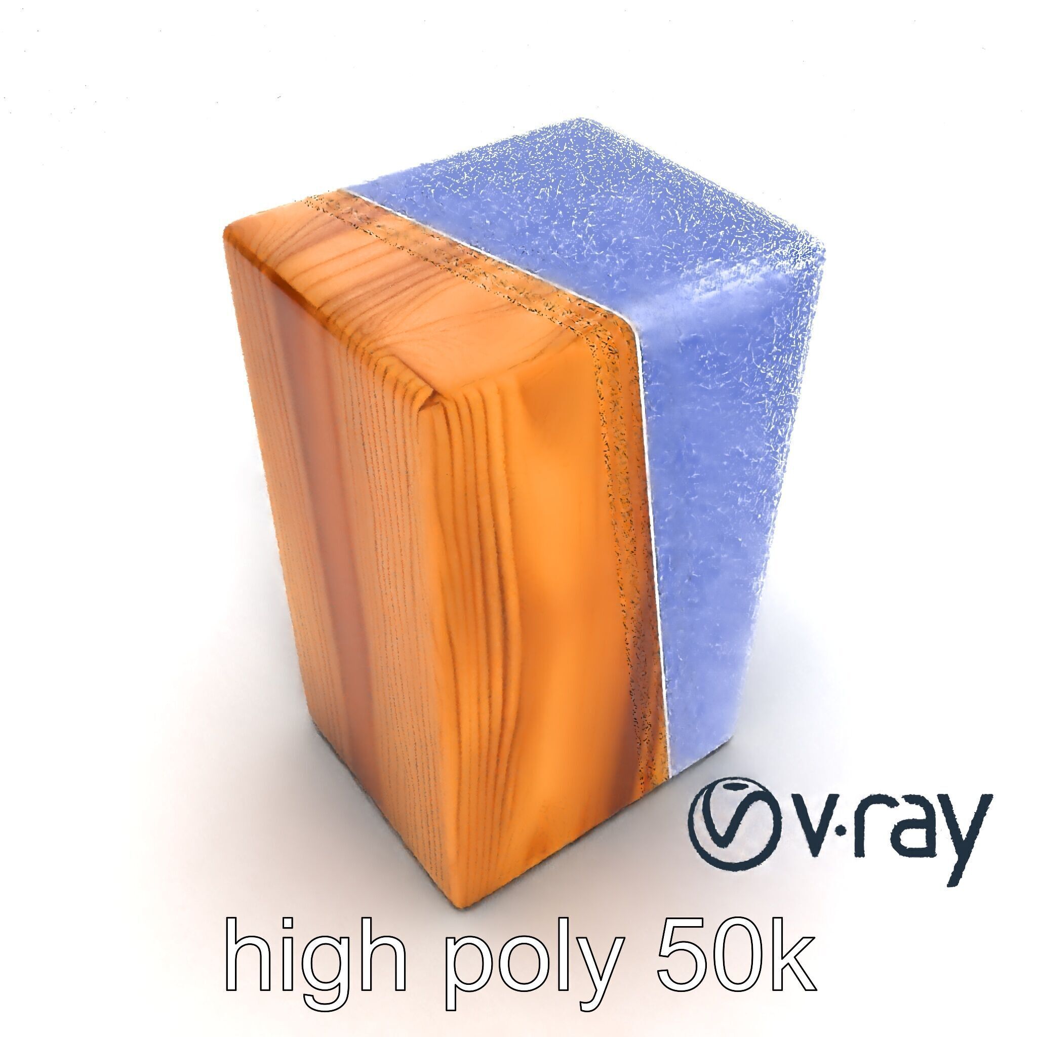 Modern Ash Wood Block model pack Low-poly 3D model_19