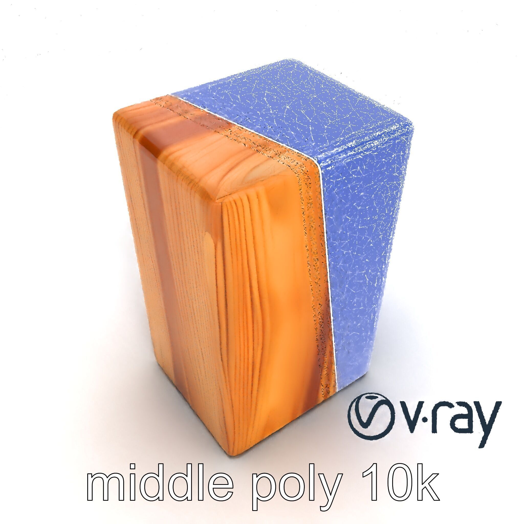 Modern Ash Wood Block model pack Low-poly 3D model_16