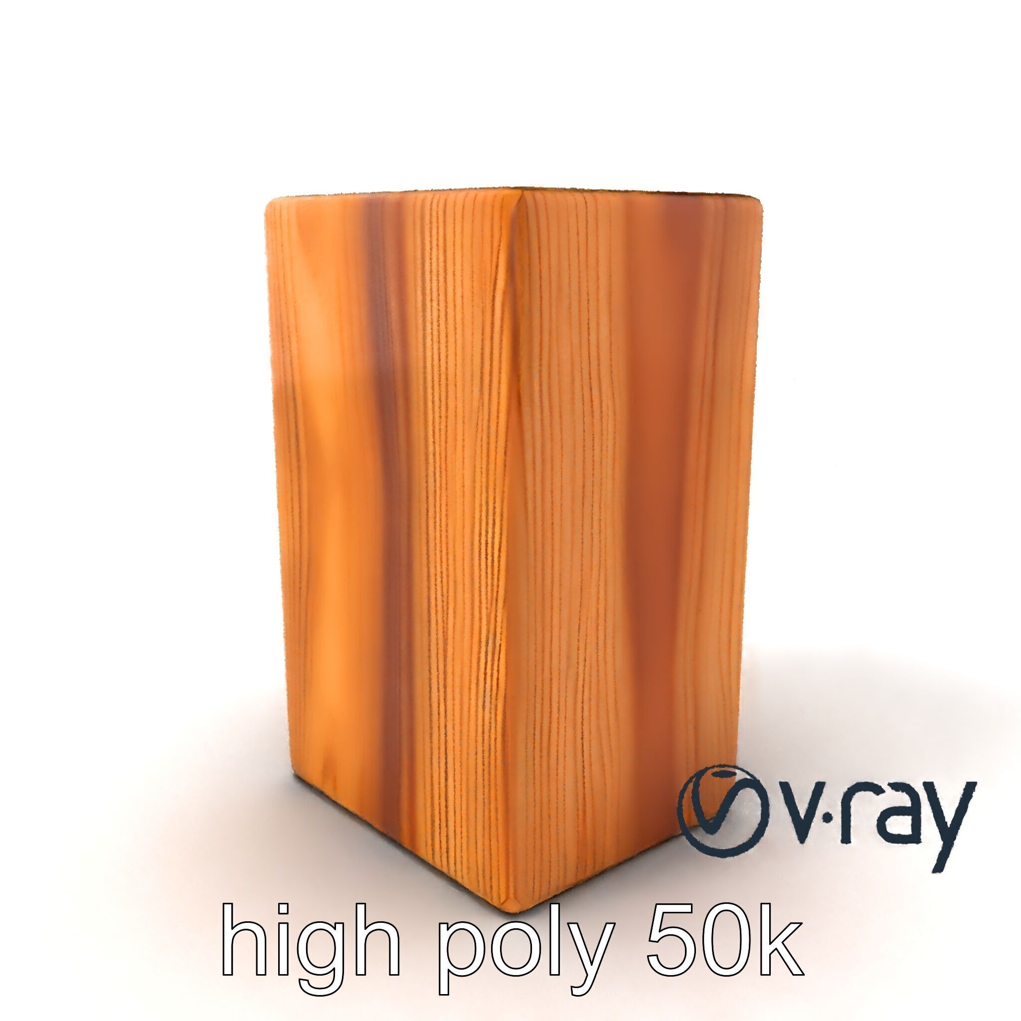 Modern Ash Wood Block model pack Low-poly 3D model_2