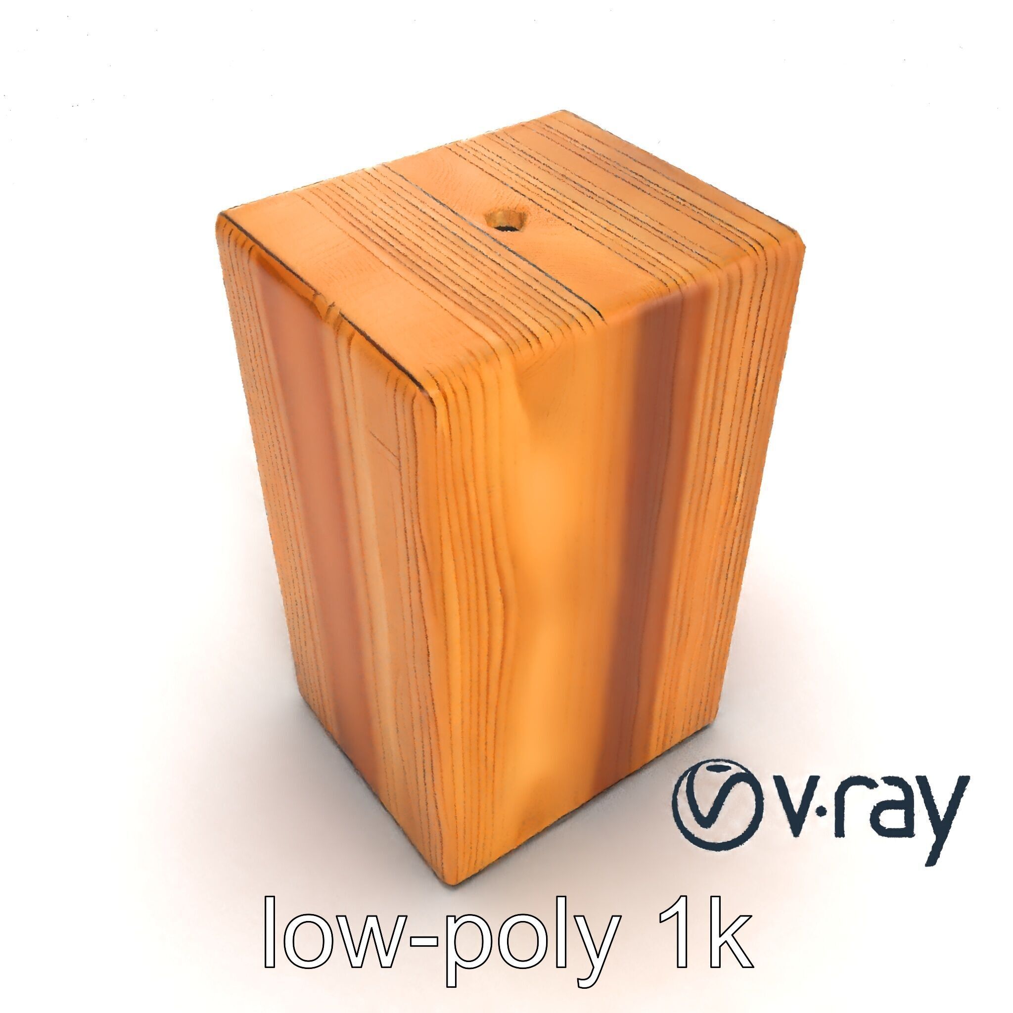 Modern Ash Wood Block model pack Low-poly 3D model_24