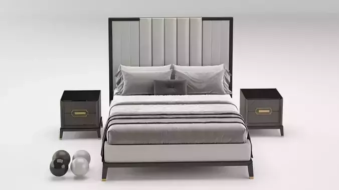 High End Art Deco Style Bed
