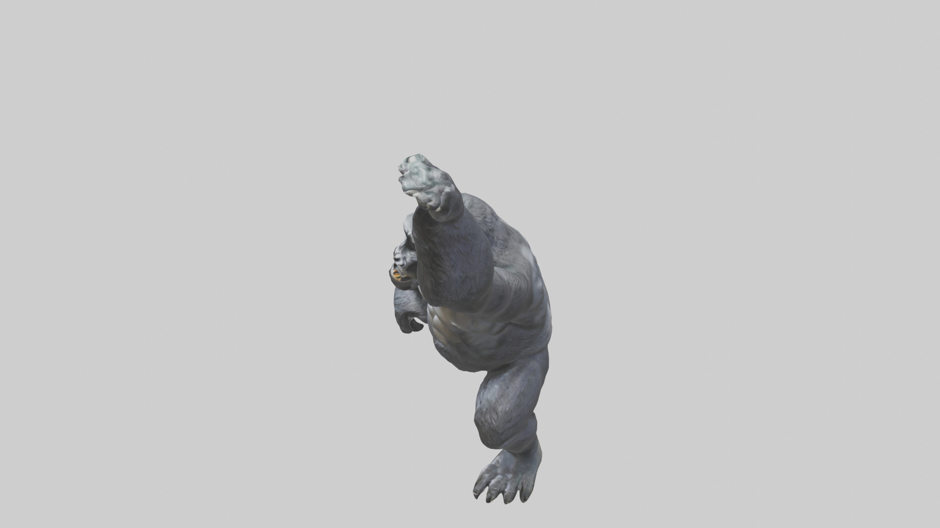 Gorilla statue model Low-poly 3D model_17