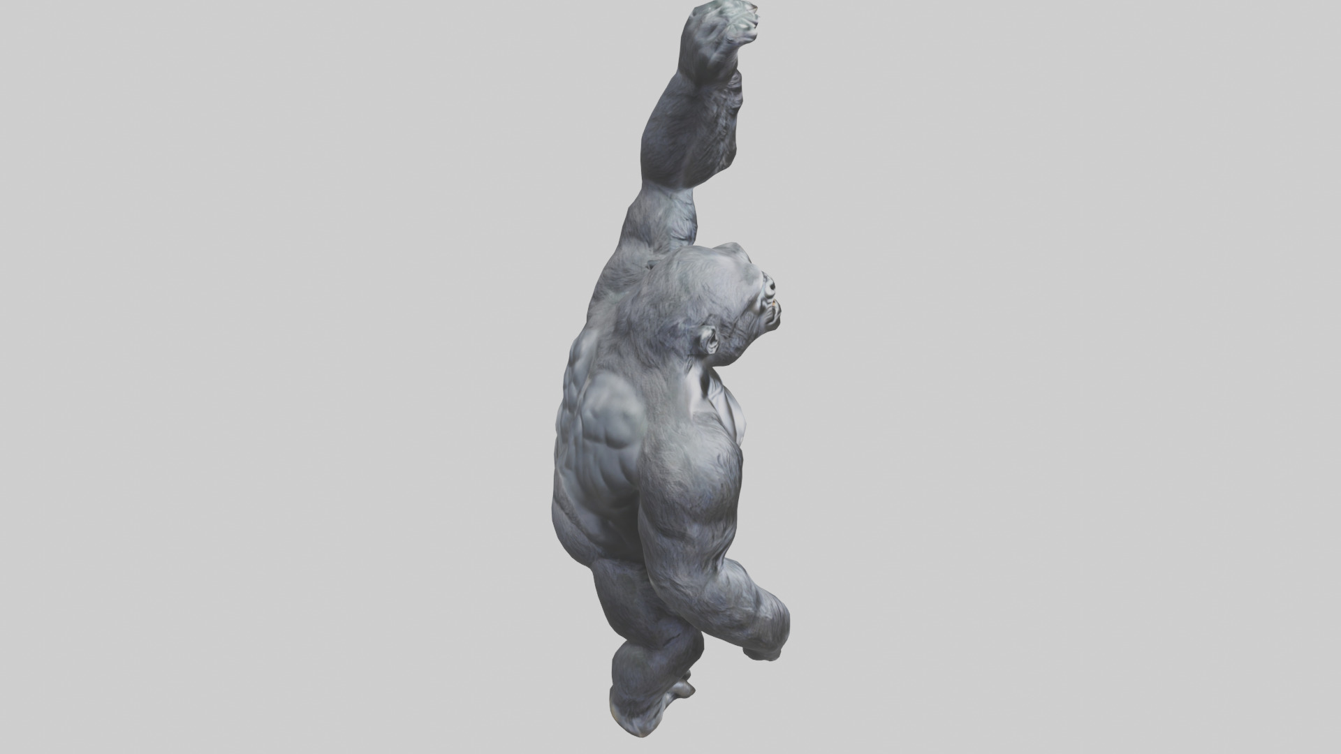 Gorilla statue model Low-poly 3D model_18