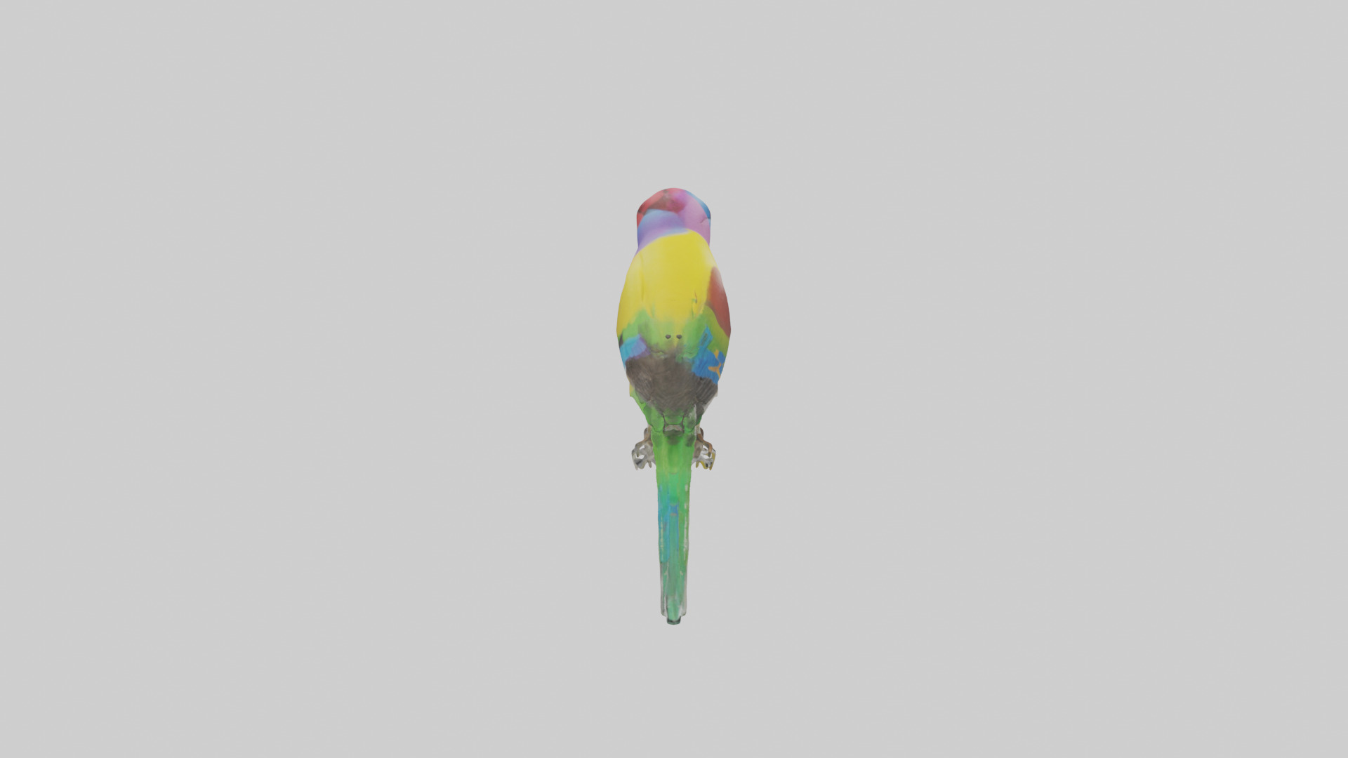 Gouldian Finch perched model Low-poly 3D model_13