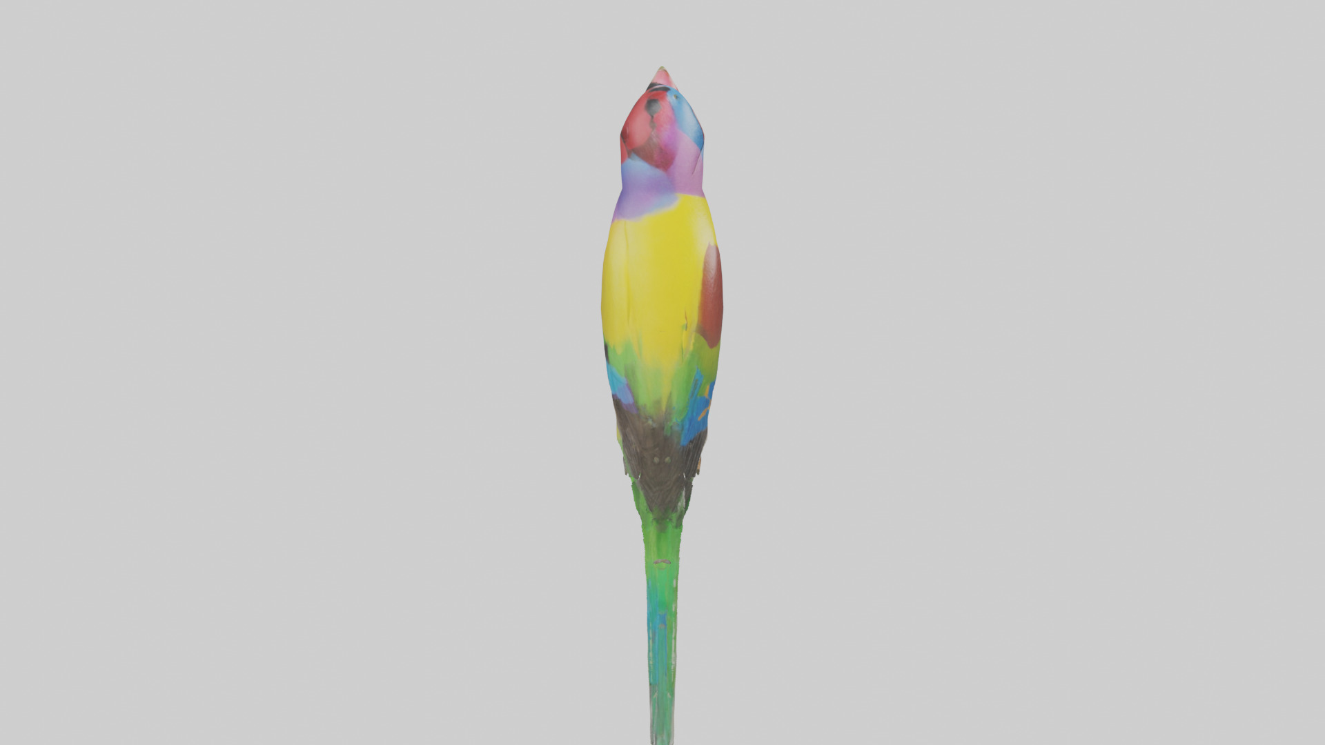 Gouldian Finch perched model Low-poly 3D model_18