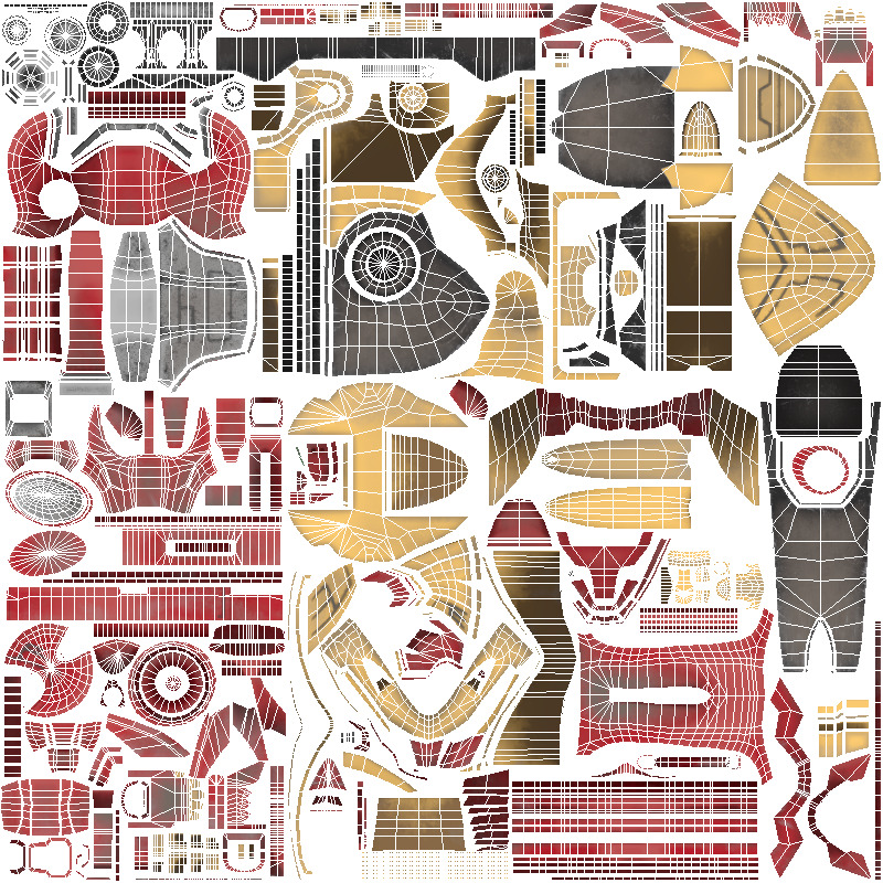 Red Lion Zord Low-poly 3D model_10