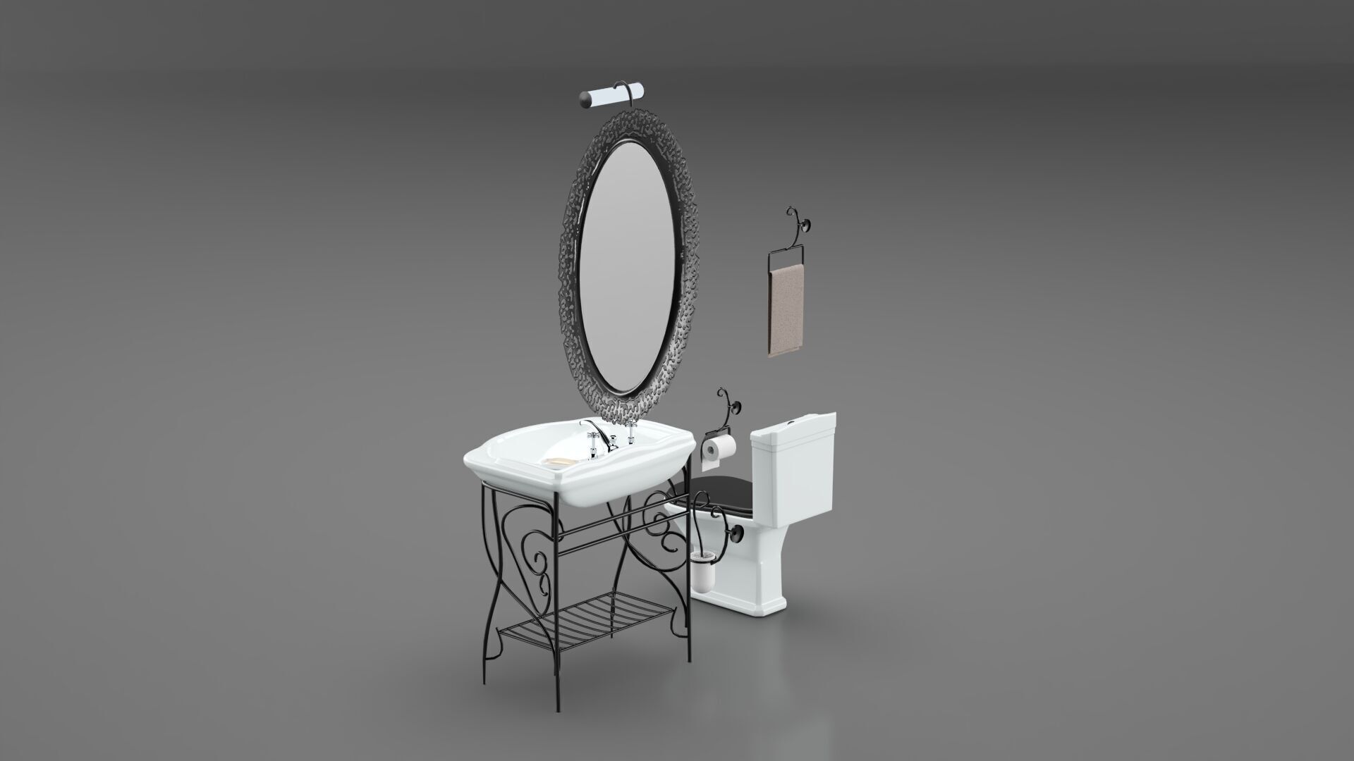 Plumbing Set 3D model_7