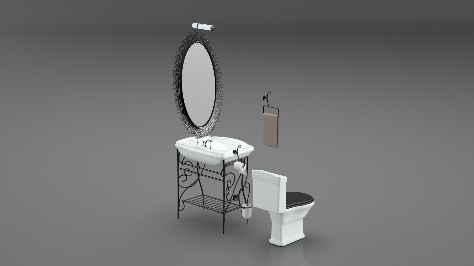 Plumbing Set 3D model_5