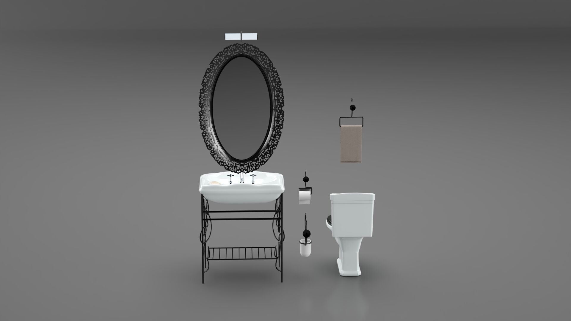 Plumbing Set 3D model_6