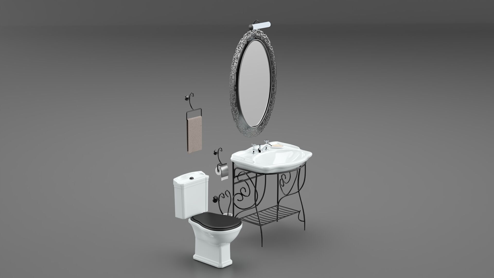 Plumbing Set 3D model_3