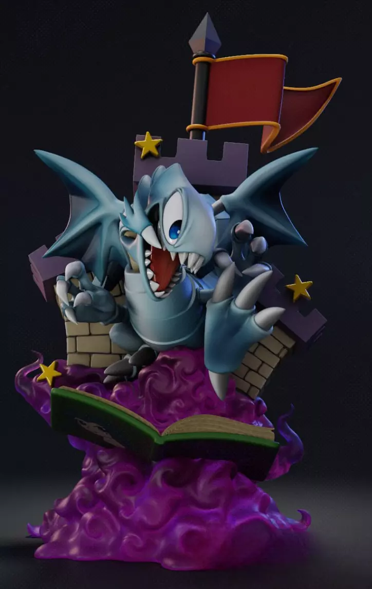 Blue-Eyes Toon Dragon Yugi-Oh 3D print model