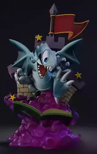 Blue-Eyes Toon Dragon Yugi-Oh 3D print model