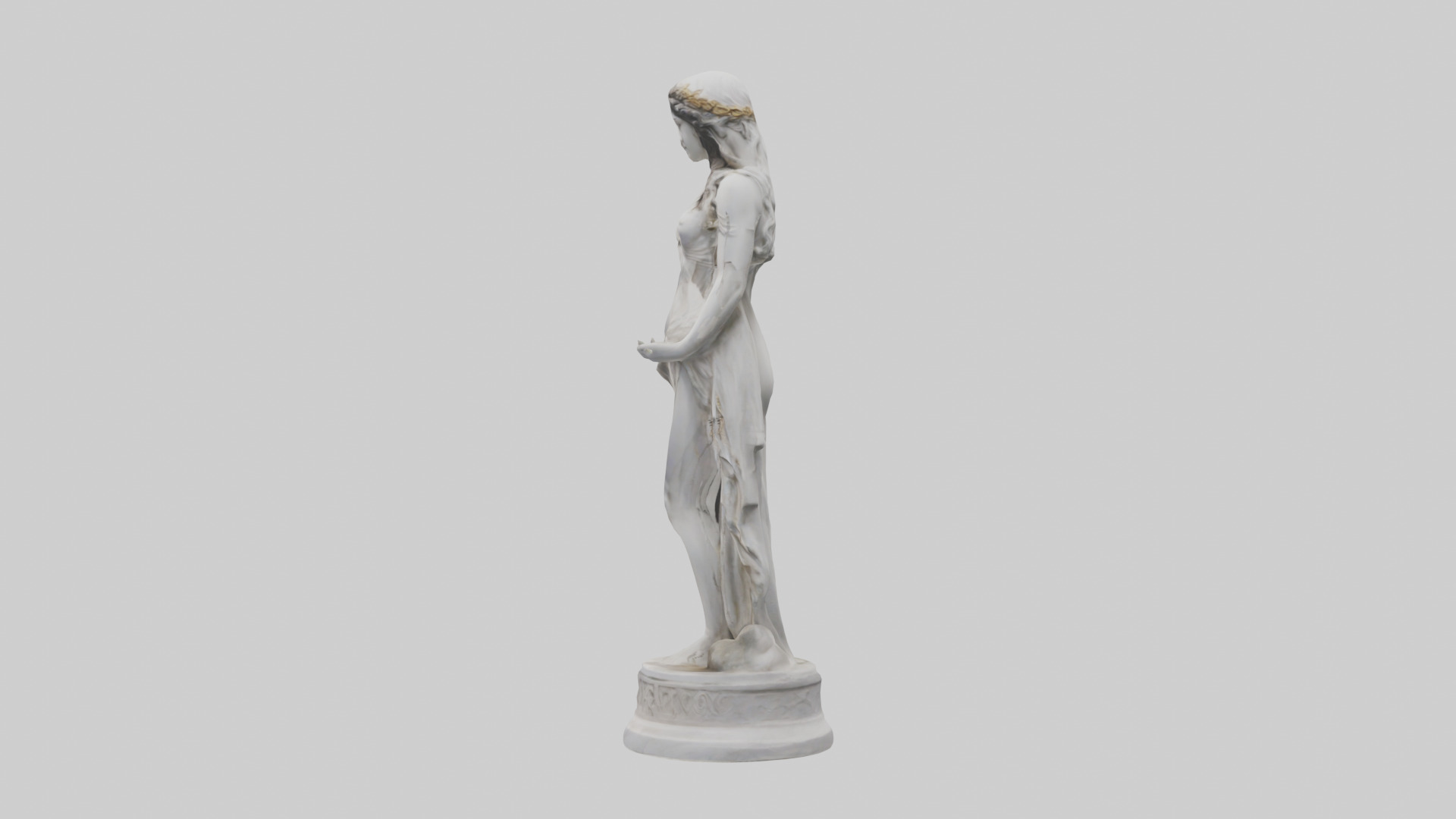 Greek Goddess of Love statue model Low-poly 3D model_12