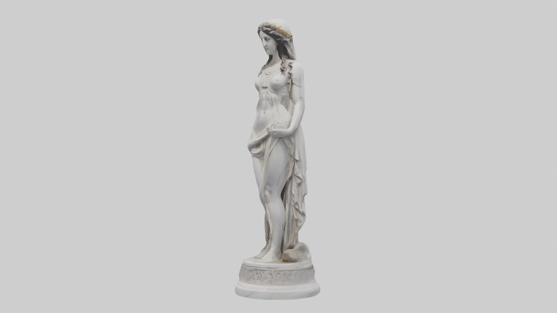 Greek Goddess of Love statue model Low-poly 3D model_9