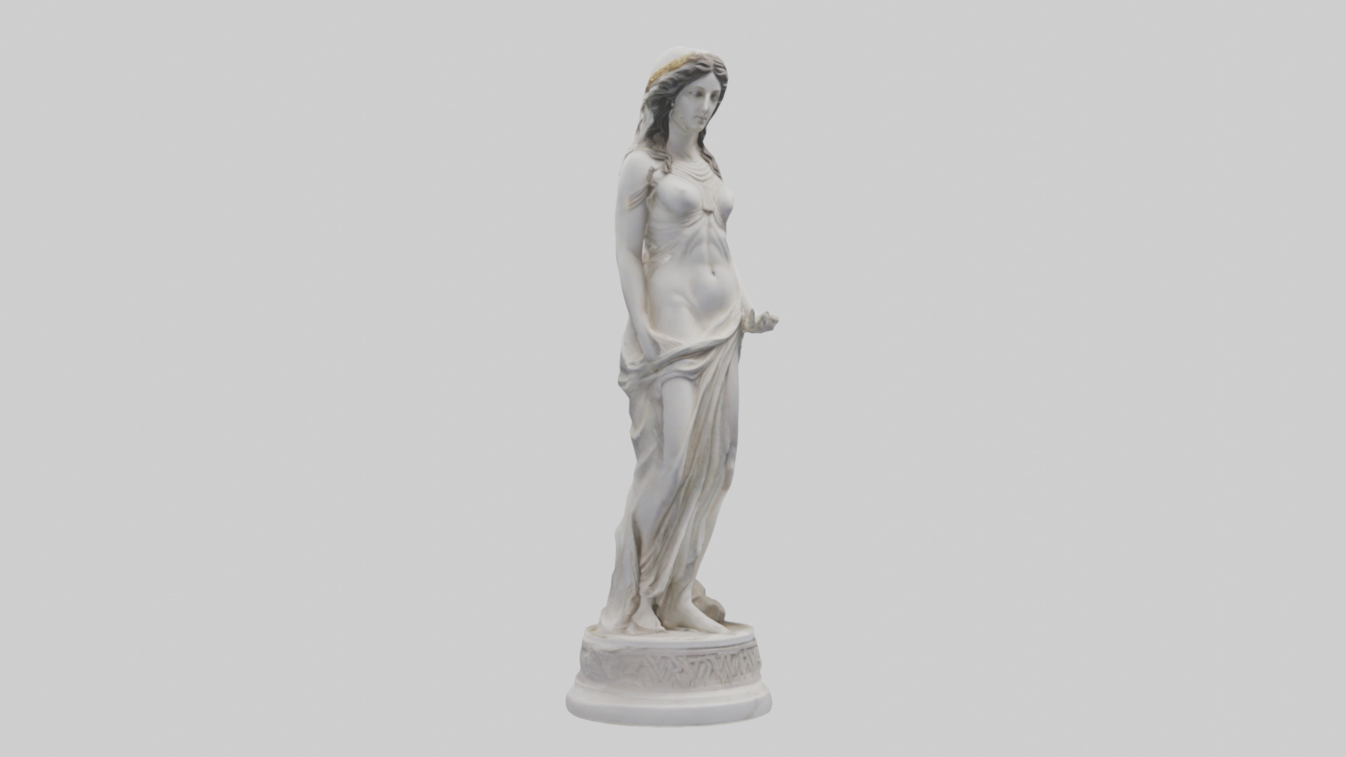 Greek Goddess of Love statue model Low-poly 3D model_11