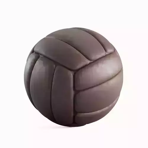 Old Leather Volleyball Ball 02