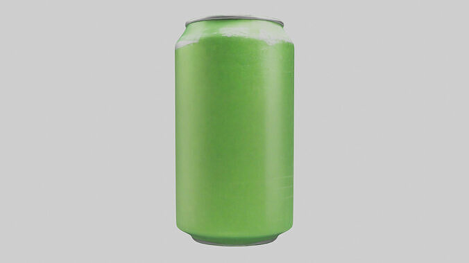 Green apple soda model Low-poly 3D model
