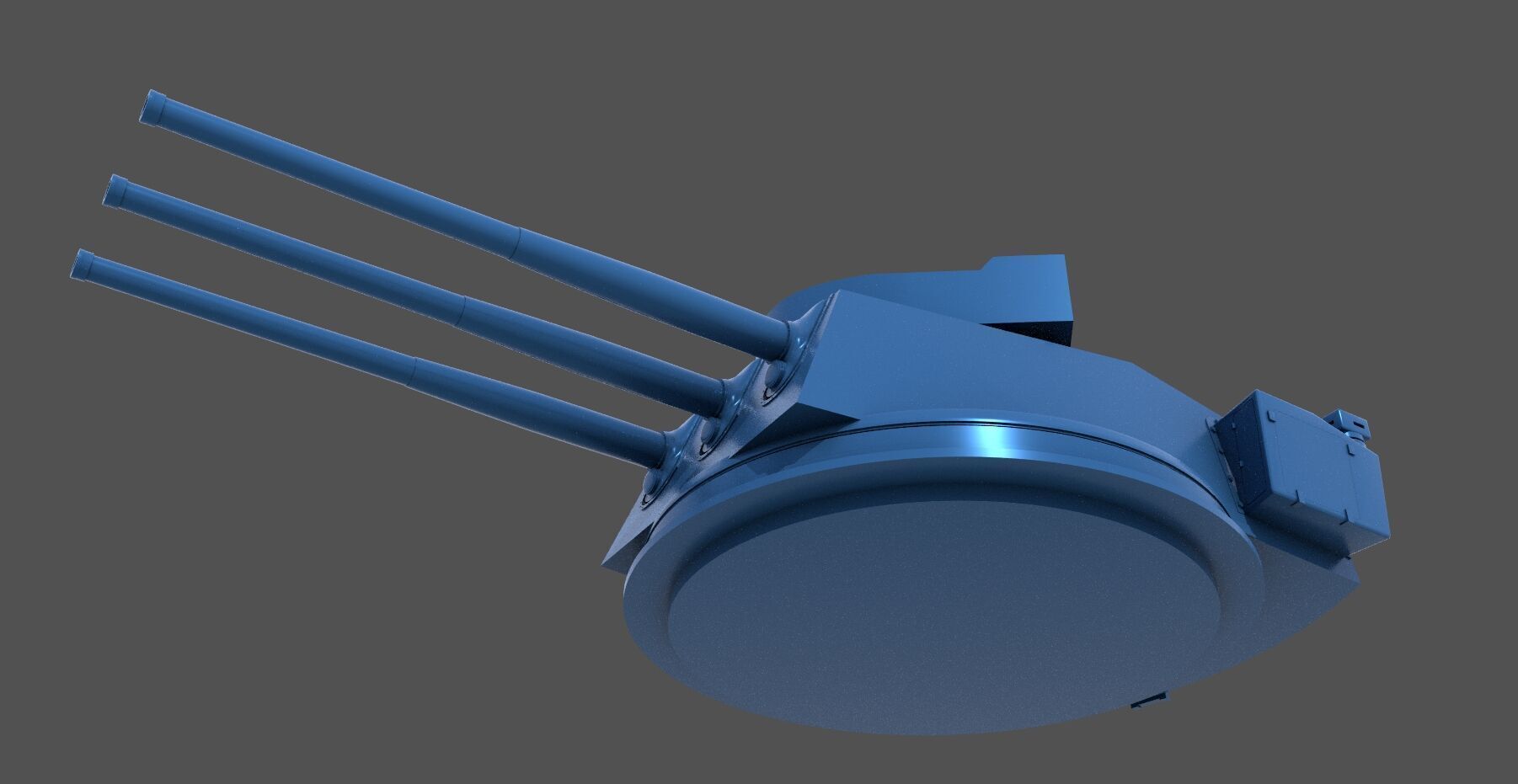 152mm WW2 Italian turret - Commercial license - 1-200 scale 3D print model_4